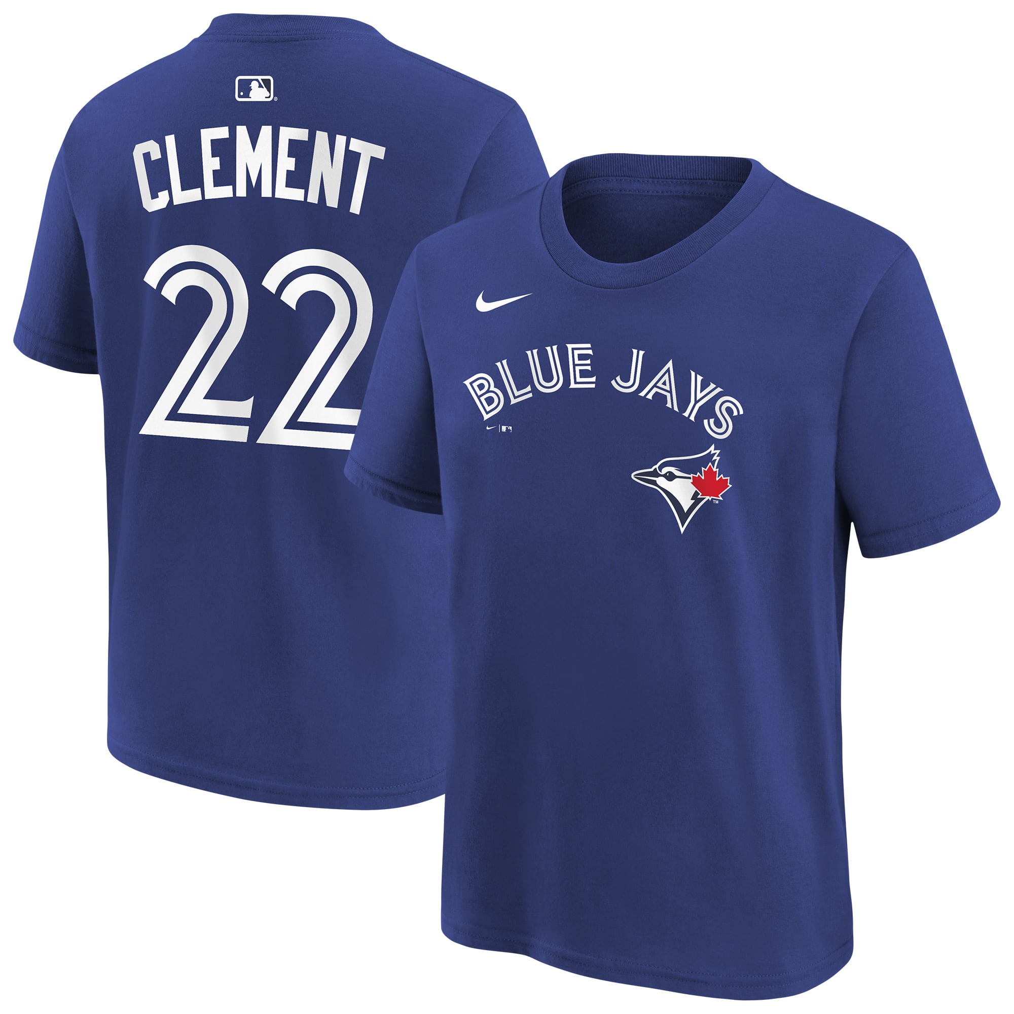 Youth Nike Ernie Clement Royal Toronto Blue Jays Name & Number T-Shirt