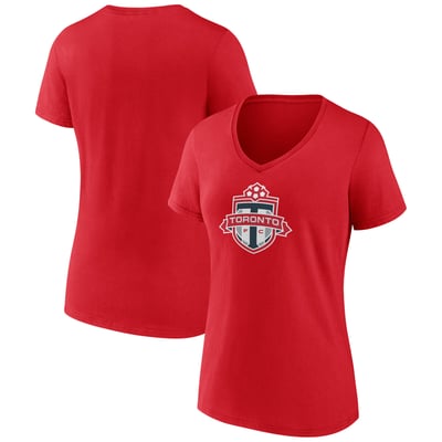 Toronto FC Women's Official Logo V-Neck T-Shirt - Red