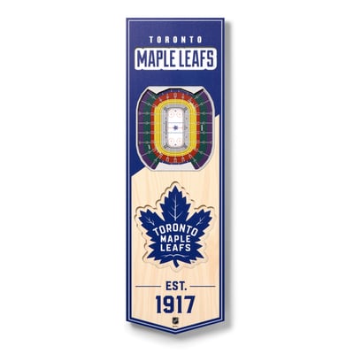 Toronto Maple Leafs Fanpoint 6'' x 19'' 3D StadiumView Banner