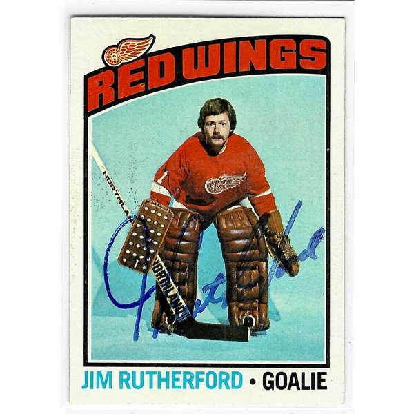 Jimmy Rutherford Card DETROIT RED incredible WINGS Jim Rutherford Sticker
