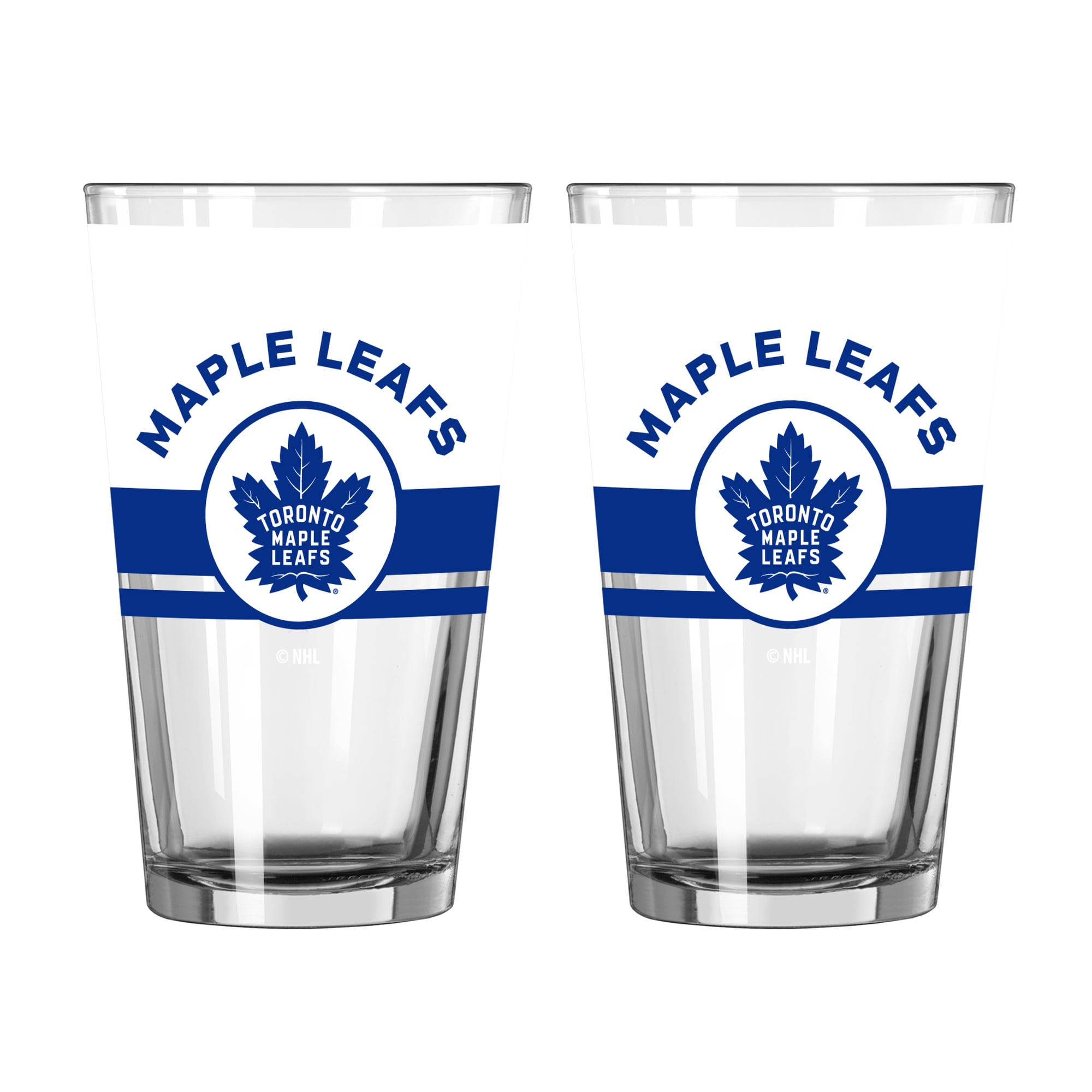 Ensemble de deux verres à bière Horizon de 473 ml (16 oz) Logo Brands Toronto Maple Leafs