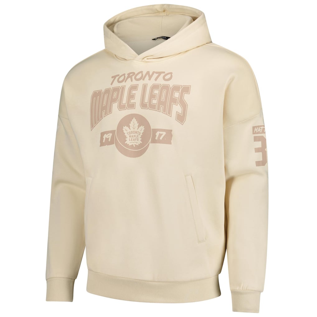 Men's Toronto Maple Leafs Auston Matthews Levelwear Khaki Name & Number ...