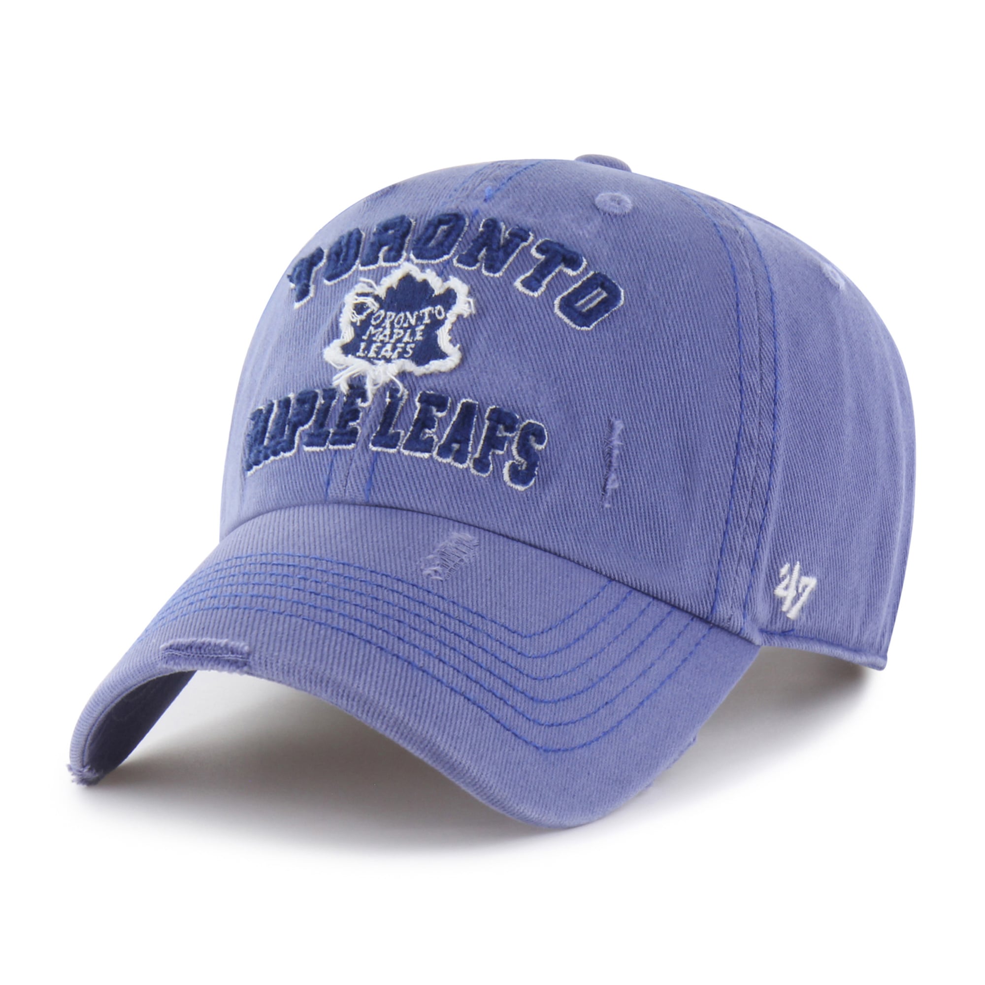 Casquette ajustable pour homme « 47 Blue Toronto Maple Leafs Seymoore » avec application vieillie