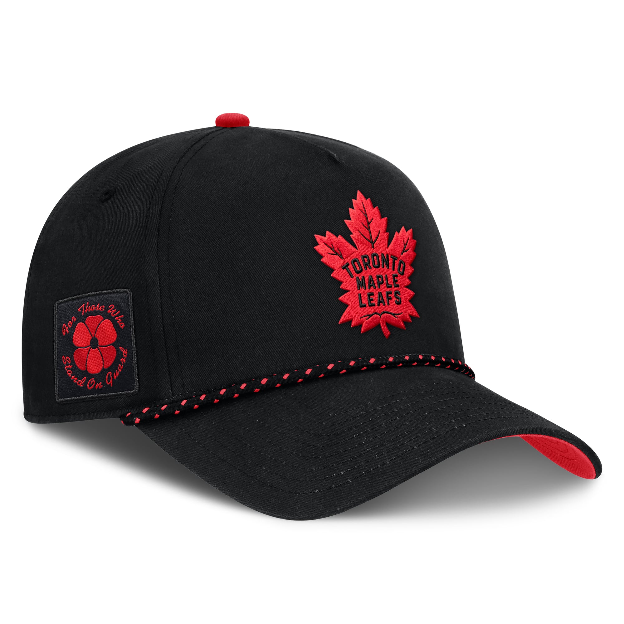 Men's Fanatics Black Toronto Maple Leafs Canada Military Appreciation Authentic Pro A-Frame Adjustable Hat