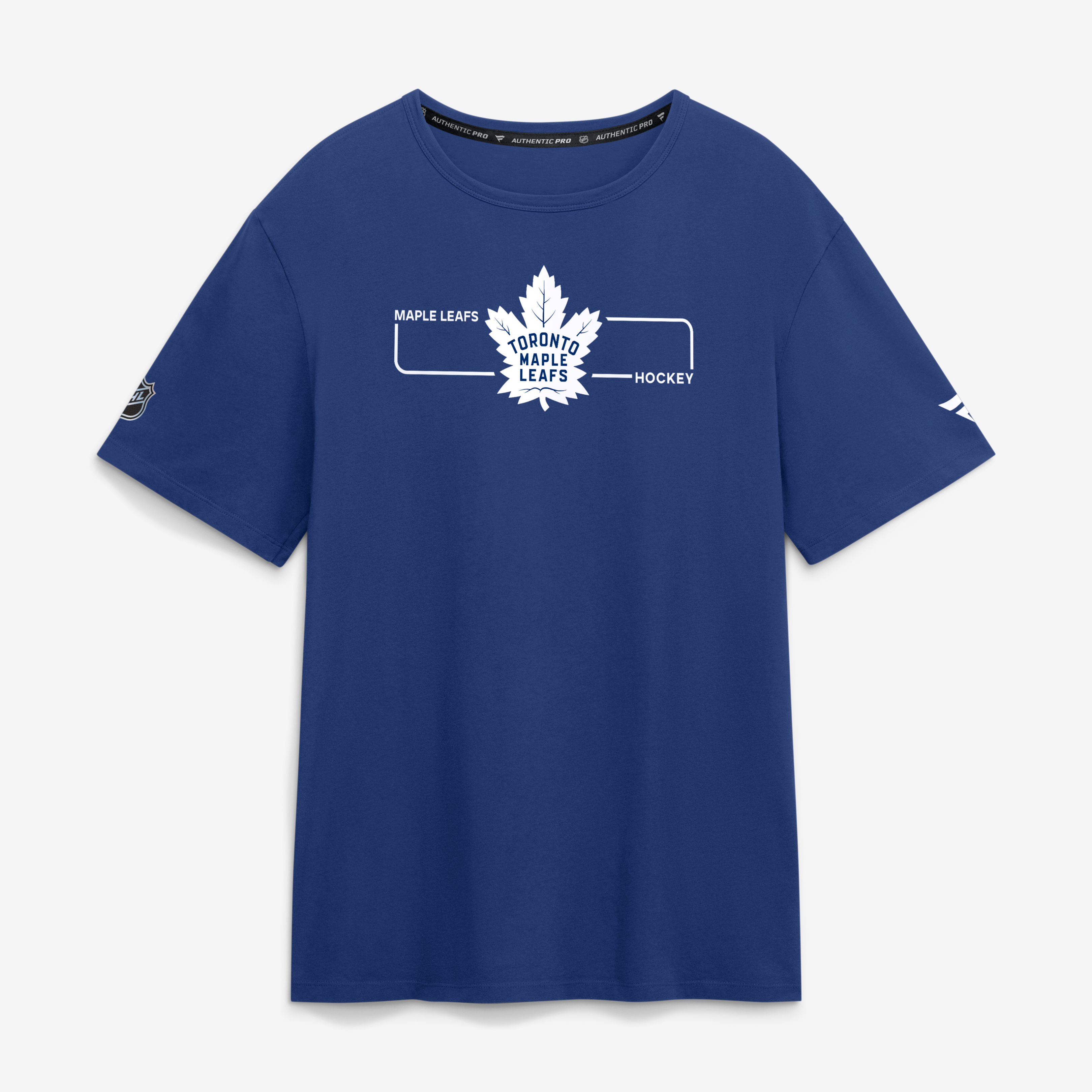 T-shirt authentique Fanatics bleu Toronto Maple Leafs avec logo principal