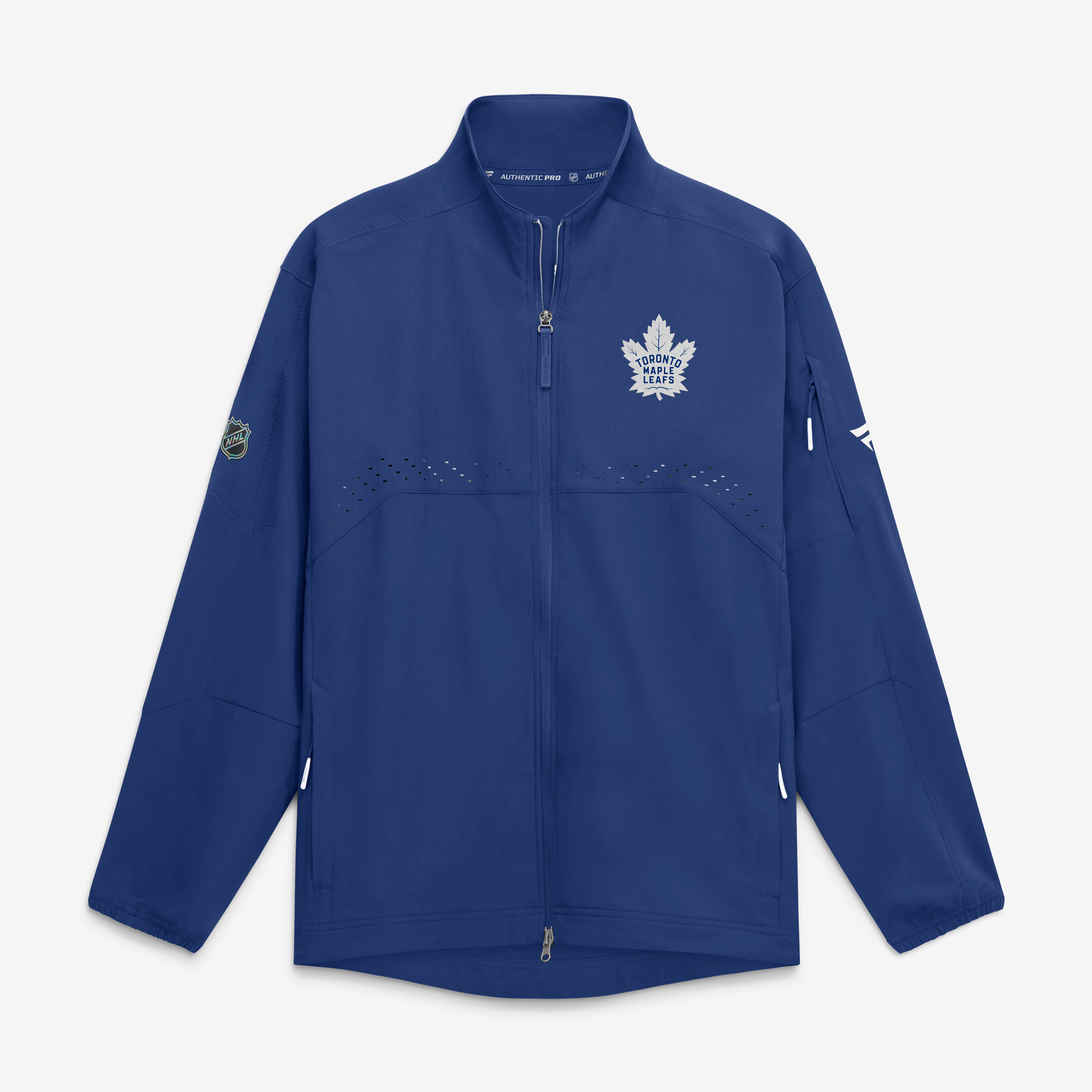 Veste d'entraîneur authentique Pro Rink des Maple Leafs de Toronto, bleue, Fanatics, pour homme