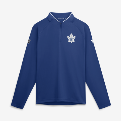 Toronto Maple Leafs Fanatics Authentic Pro Rink Raglan Lightweight Quarter-Zip Pullover - Blue