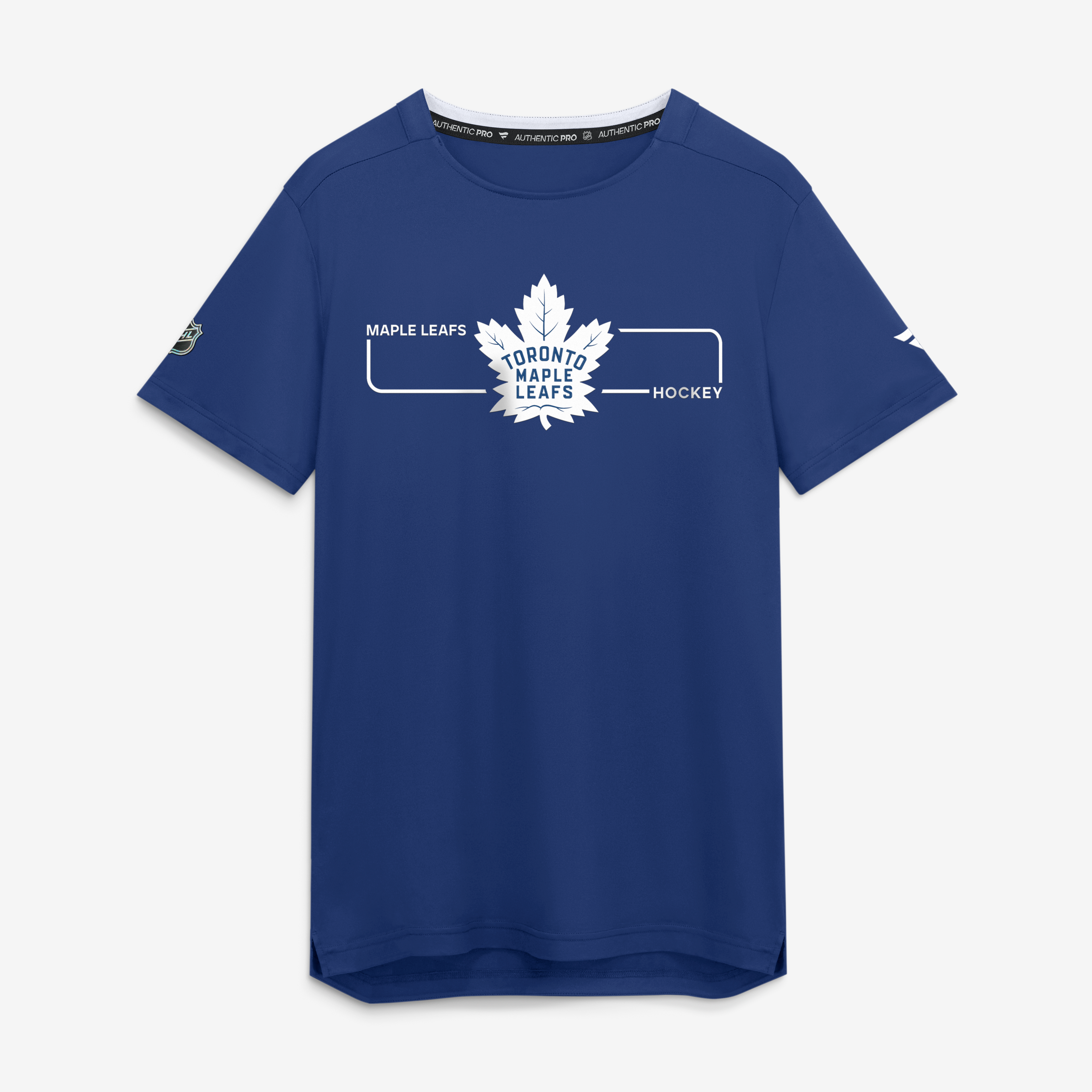 T-shirt authentique Pro Rink Tech bleu des Maple Leafs de Toronto pour homme Fanatics