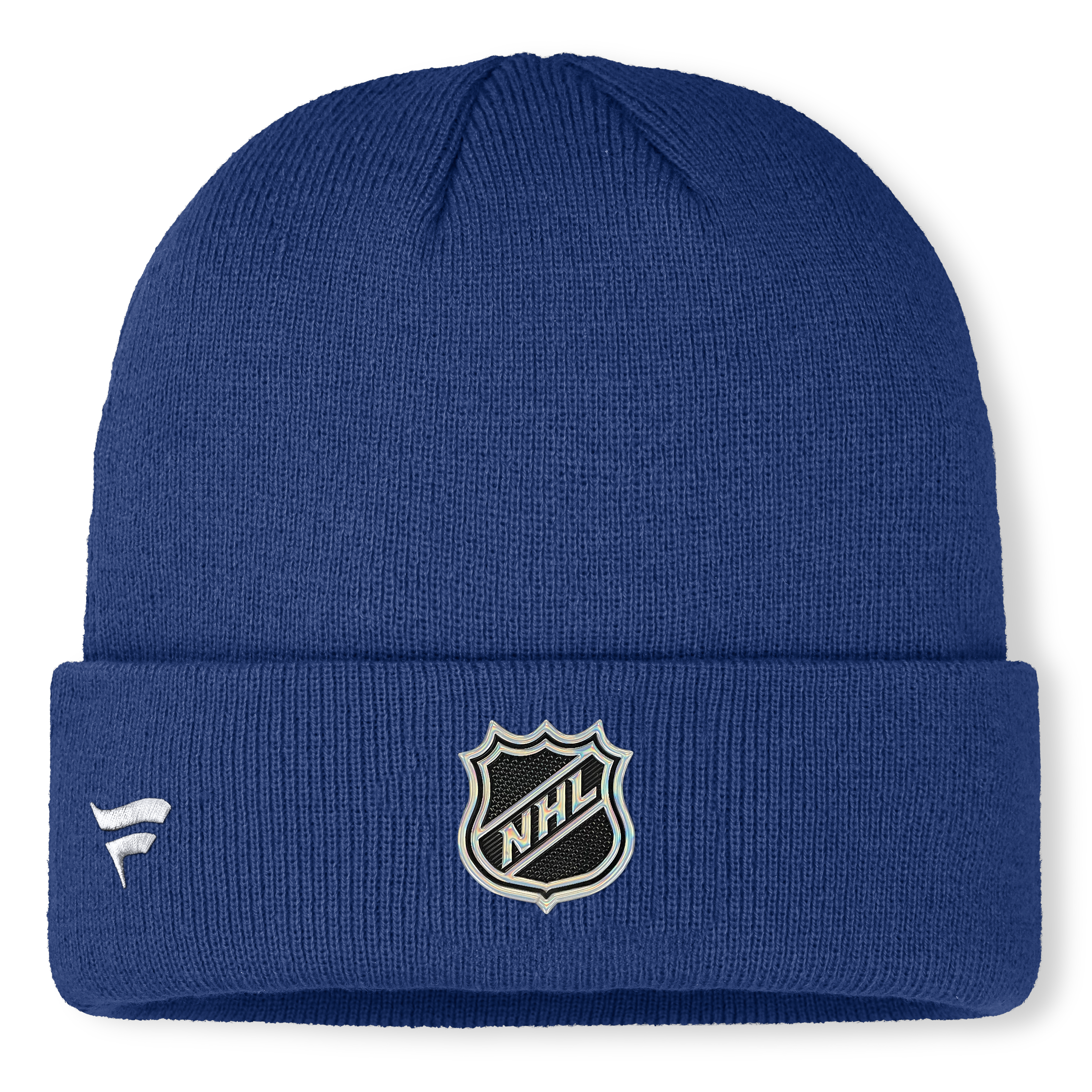 Bonnet tricoté authentique Pro Train à revers Fanatics bleu Toronto Maple Leafs pour homme