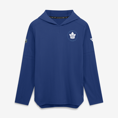 Toronto Maple Leafs Fanatics Authentic Pro Train Lightweight Pullover Hoodie - Blue