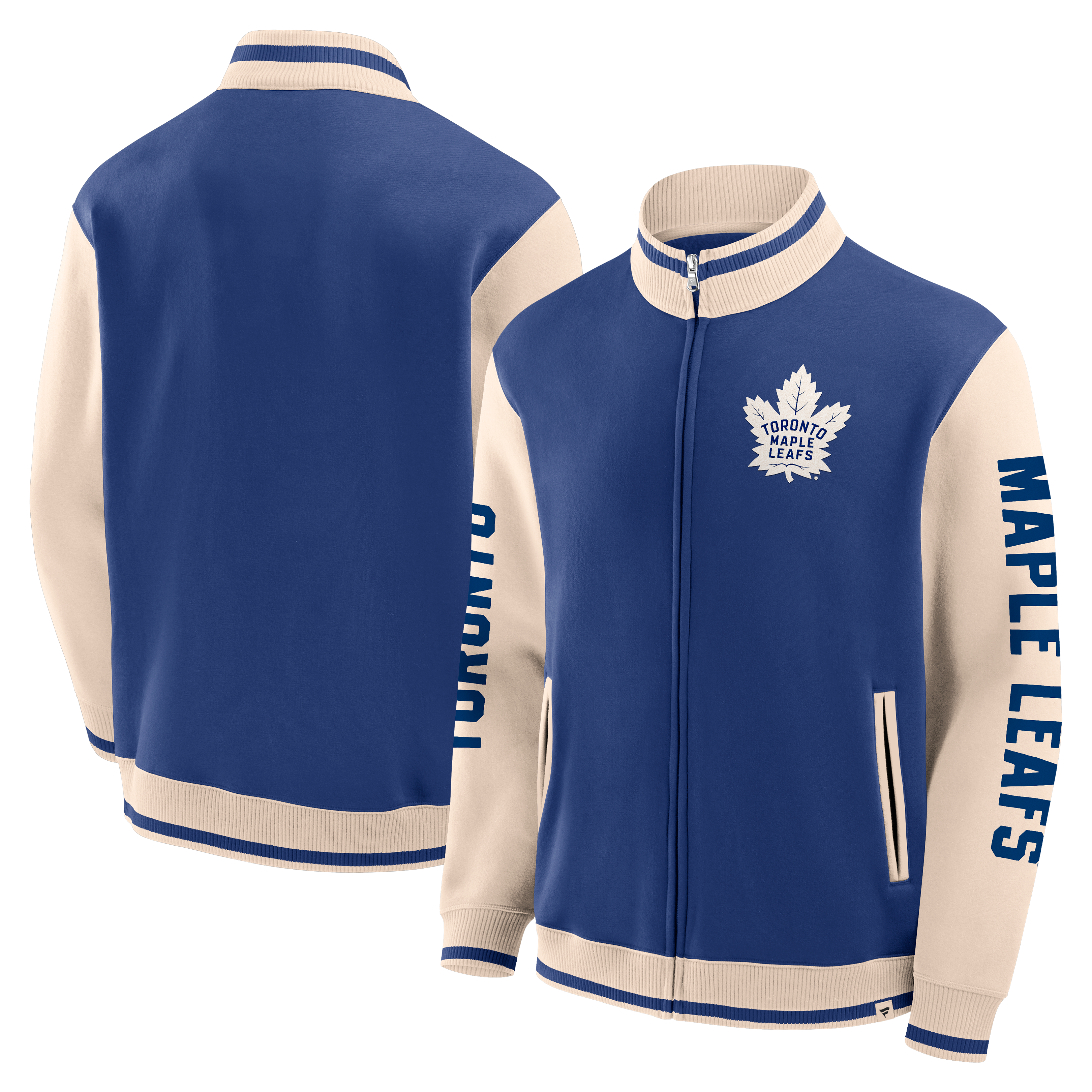 Men's Fanatics Blue Toronto Maple Leafs Heritage Full-Zip Jacket