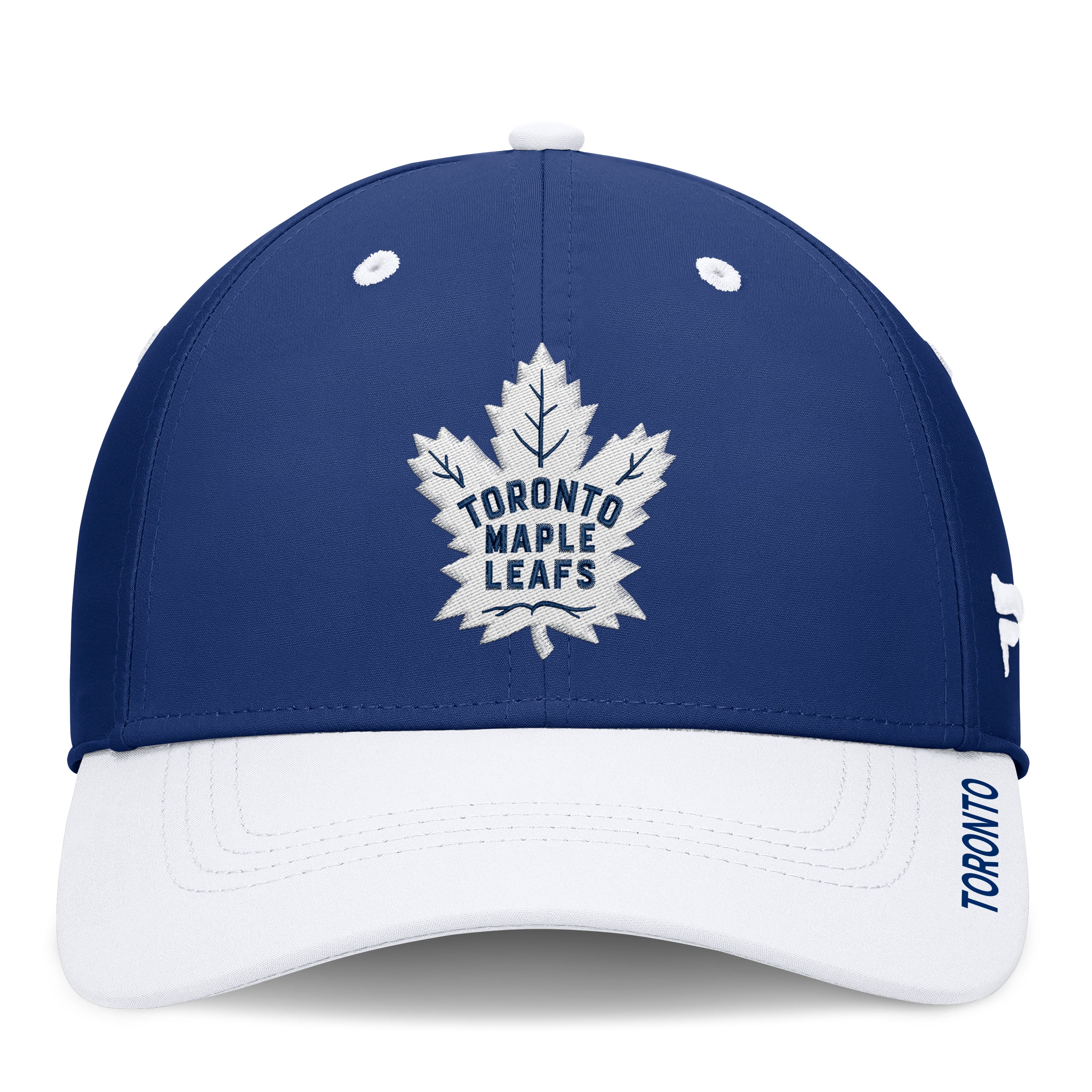 Casquette extensible authentique Pro Rink Fanatics bleue et blanche pour homme