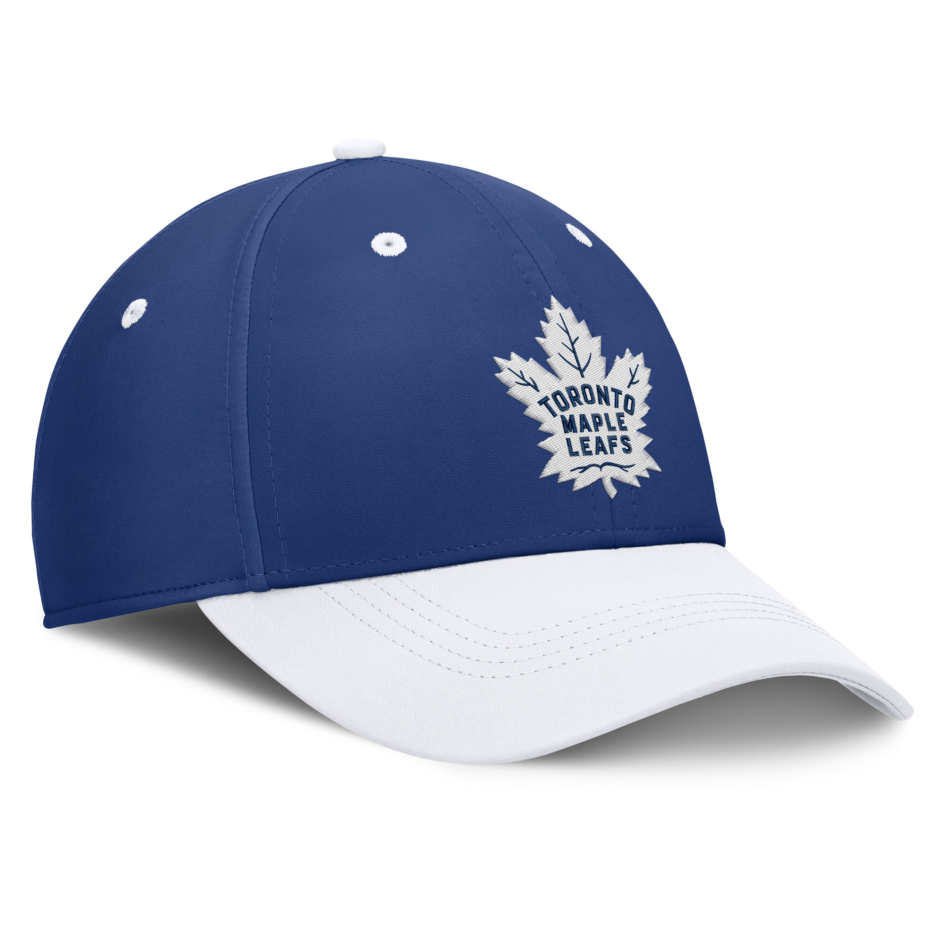 Casquette extensible authentique Pro Rink Fanatics bleue et blanche pour homme