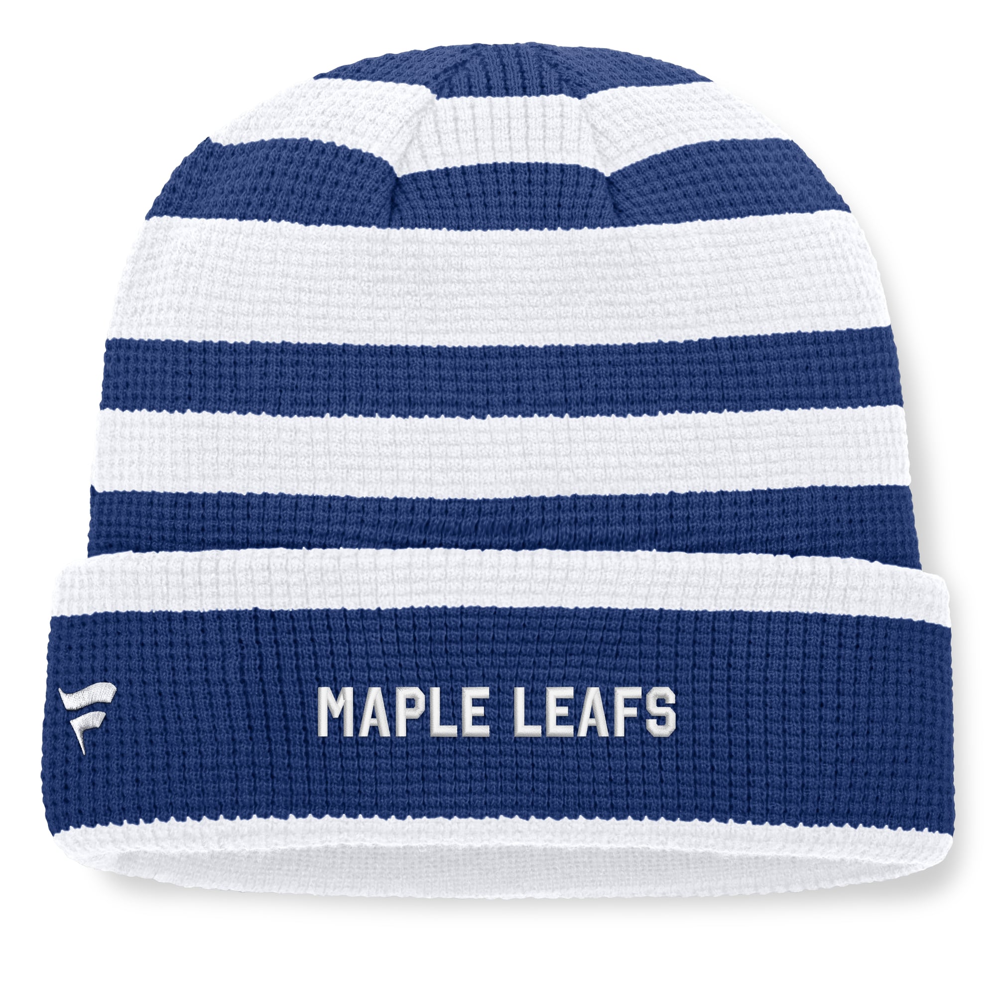 Men's Fanatics Blue/White Toronto Maple Leafs Fundamental Steady Cuffed Knit Hat