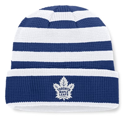 Toronto Maple Leafs Fanatics Fundamental Steady Cuffed Knit Hat - Blue/White