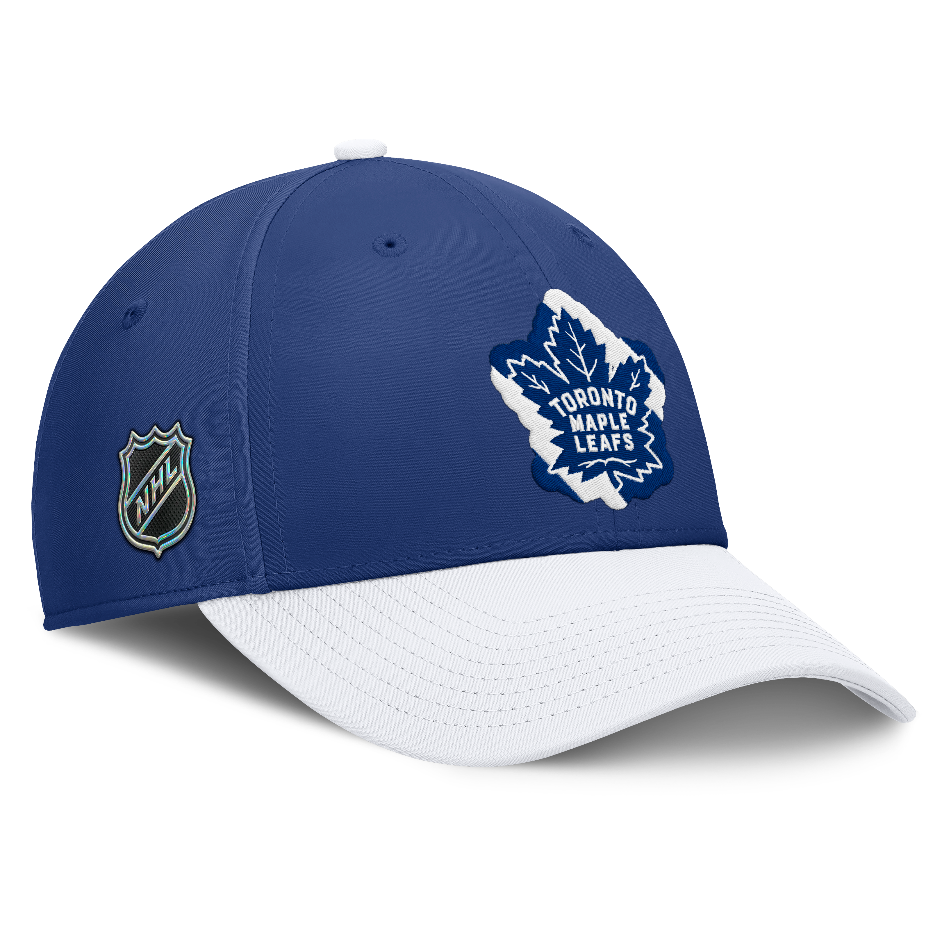 Casquette extensible bleue et blanche des Maple Leafs de Toronto pour homme, la marque Fanatics