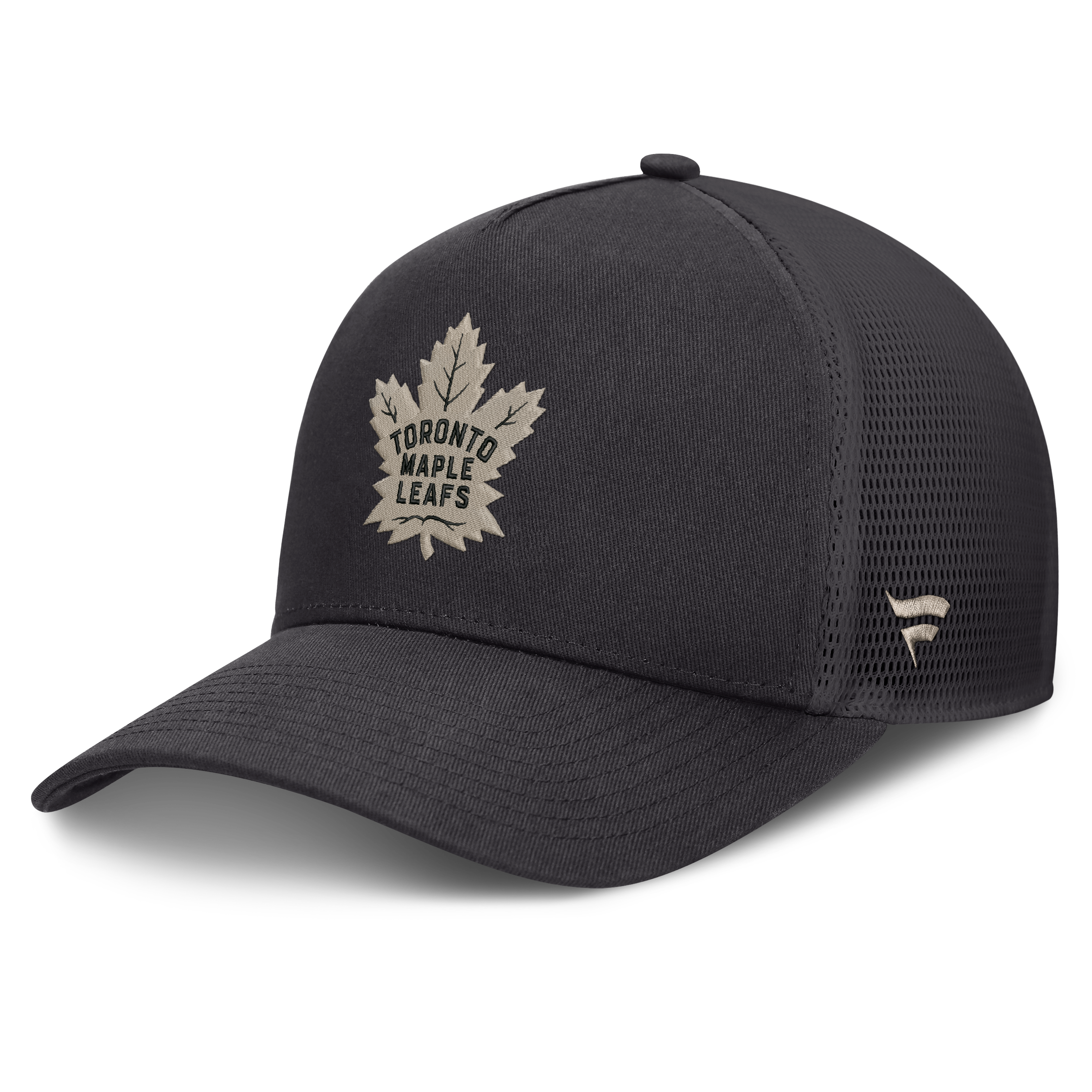 Casquette Fanatics Charcoal Toronto Maple Leafs Authentic Pro Road Soft Wash A-Frame Meshback pour homme