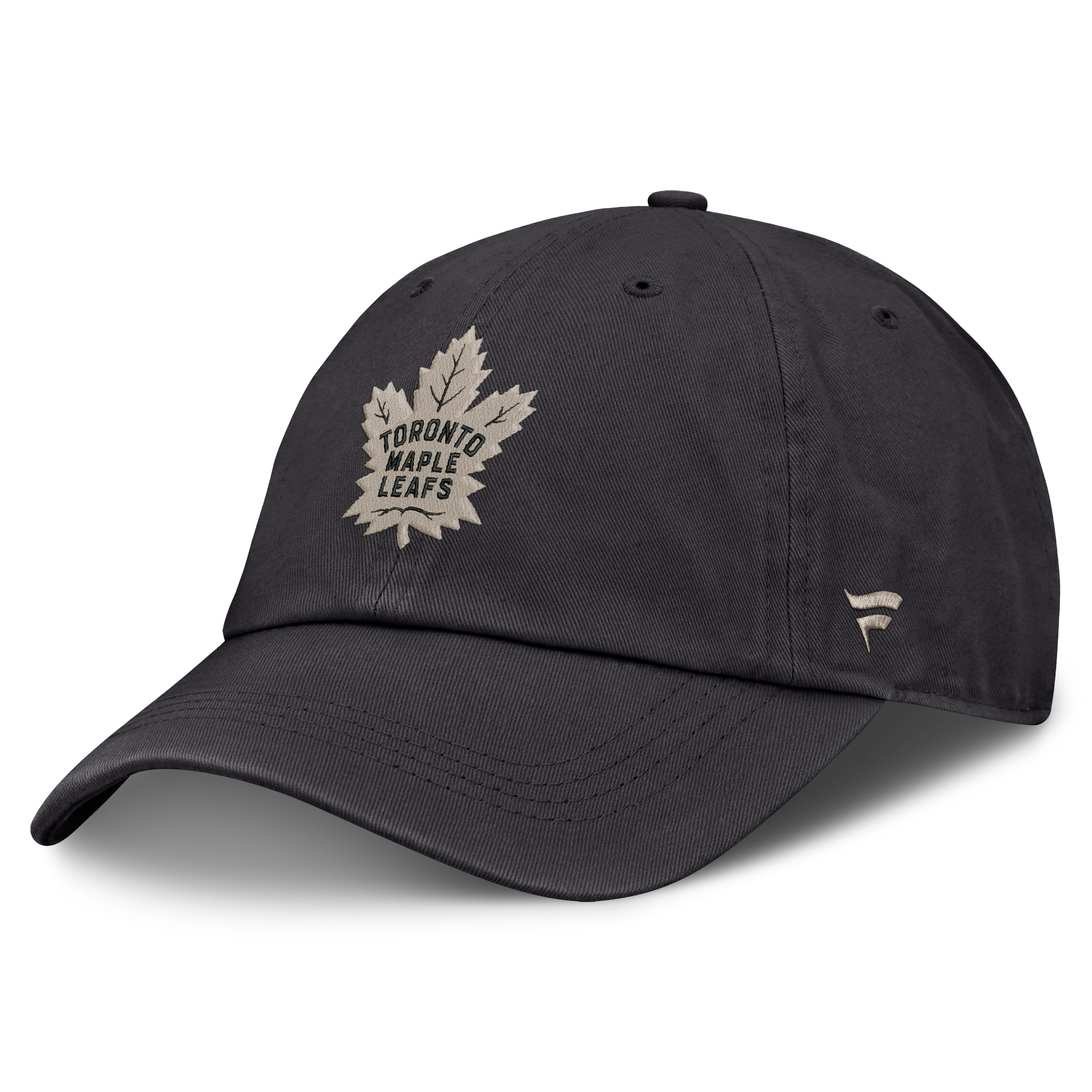 Casquette Fanatics Charcoal Toronto Maple Leafs Authentic Pro Road Soft Wash non structurée et ajustable pour homme