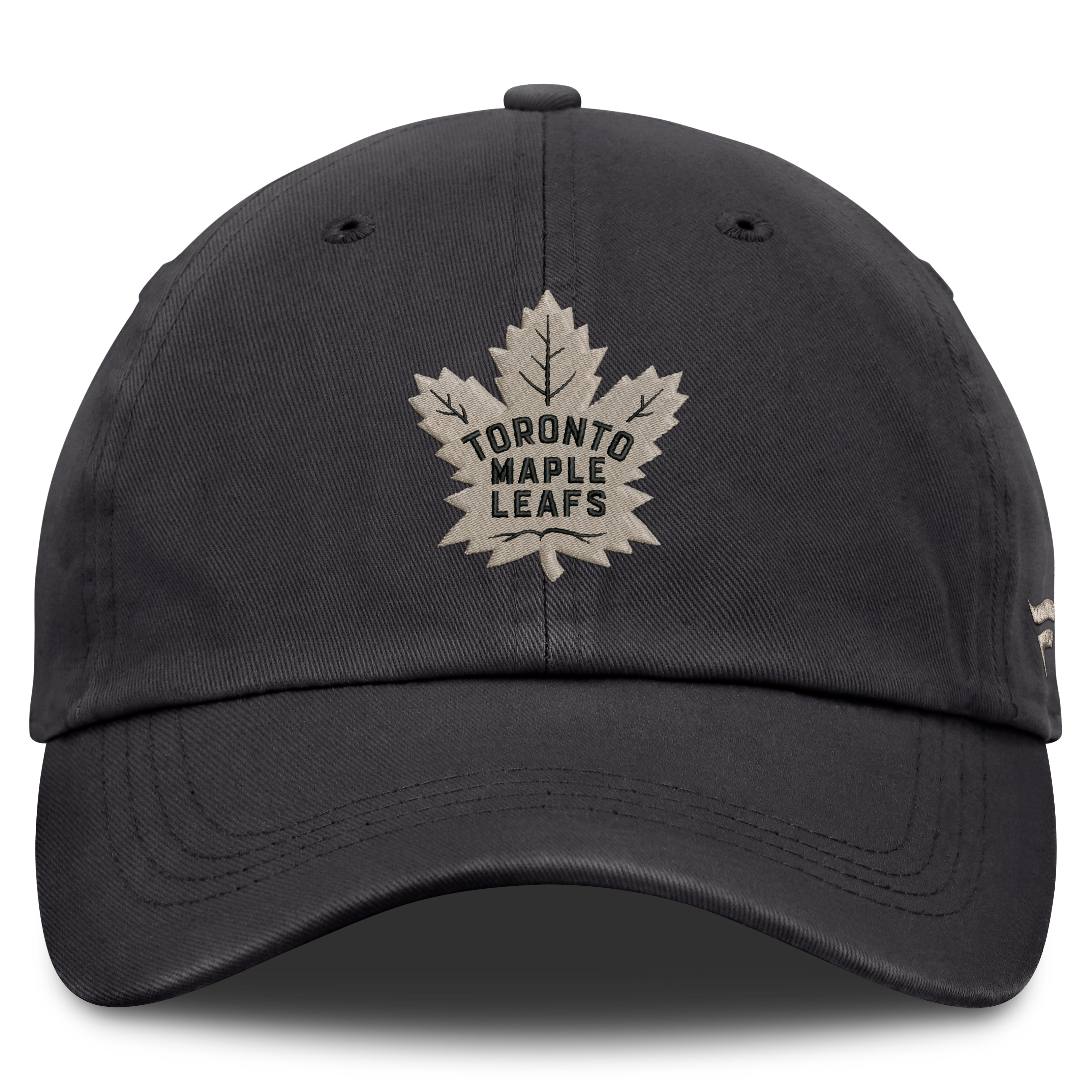 Casquette Fanatics Charcoal Toronto Maple Leafs Authentic Pro Road Soft Wash non structurée et ajustable pour homme