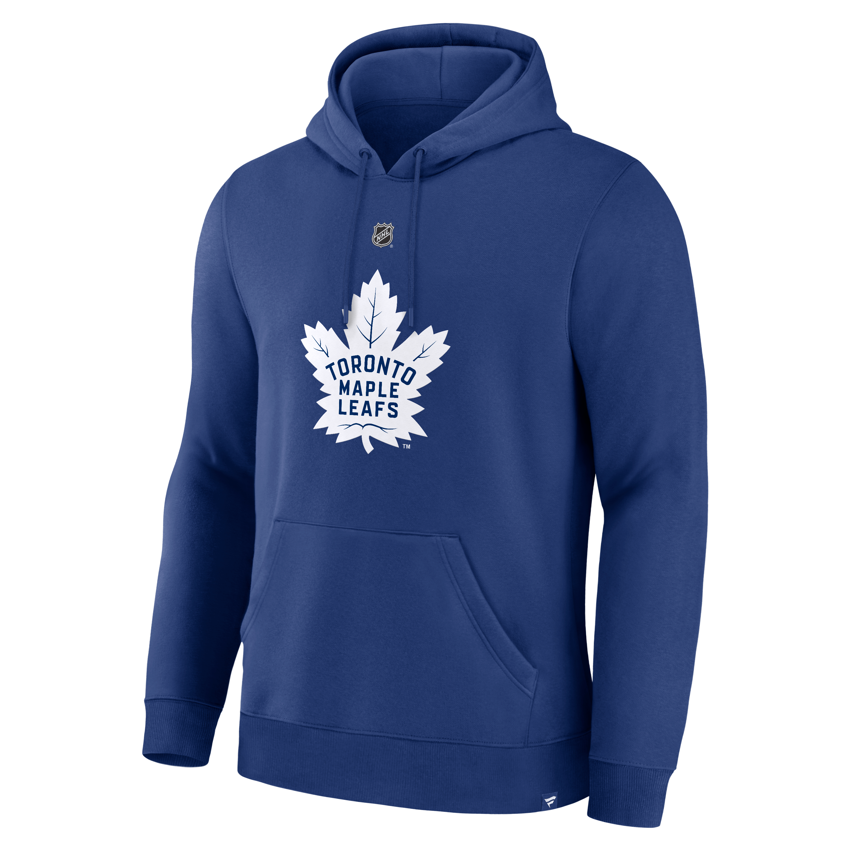 Sweat à capuche authentique Fanatics Gavin McKenna bleu des Maple Leafs de Toronto avec nom et numéro.