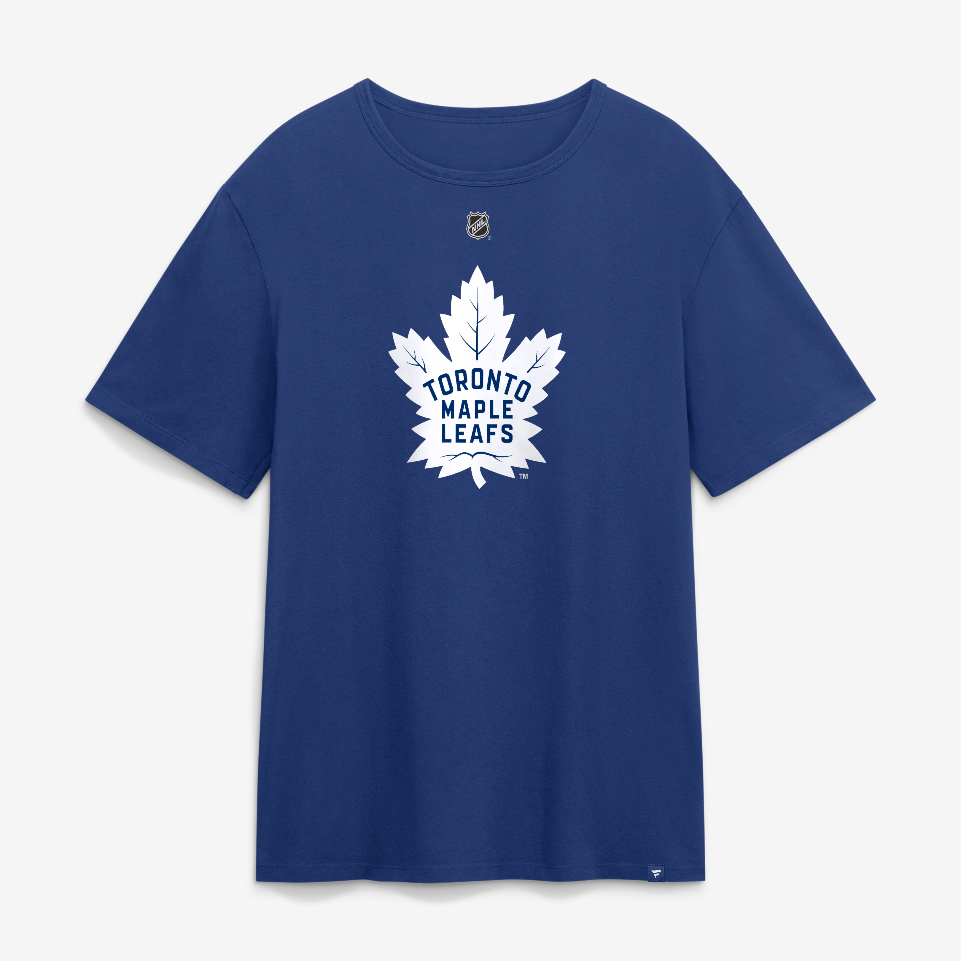 T-shirt authentique Fanatics Gavin McKenna bleu des Maple Leafs de Toronto avec nom et numéro superposés