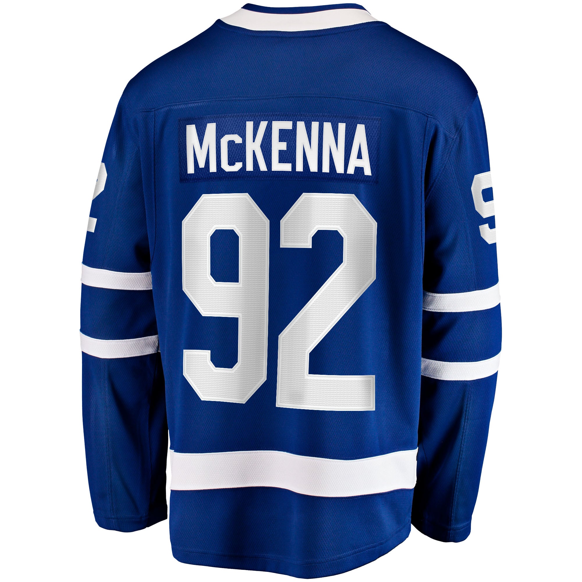 Maillot domicile bleu des Maple Leafs de Toronto pour homme, modèle Breakaway Gavin McKenna (Fanatics)