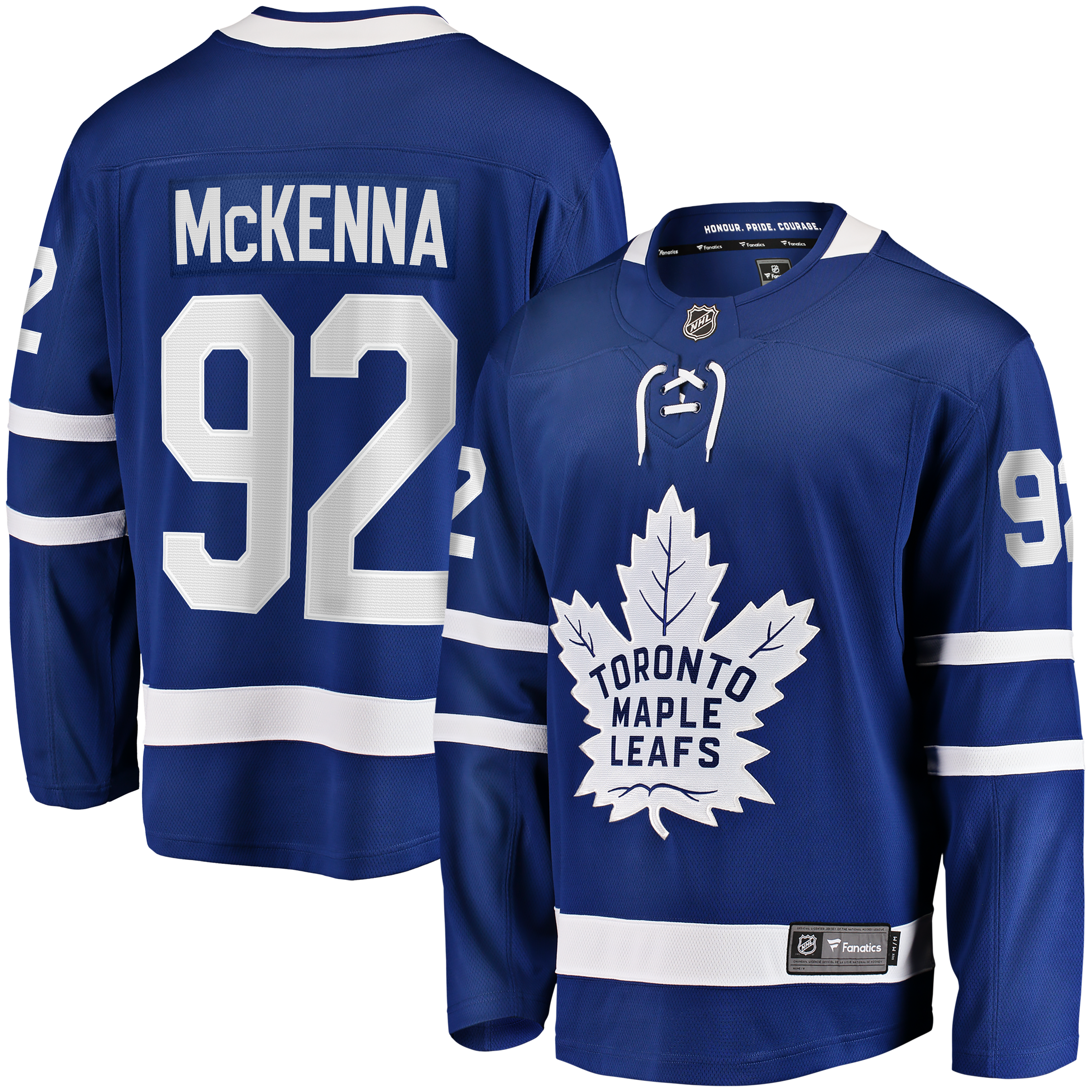 Men's Fanatics Gavin McKenna Blue Toronto Maple Leafs Home Breakaway Jersey