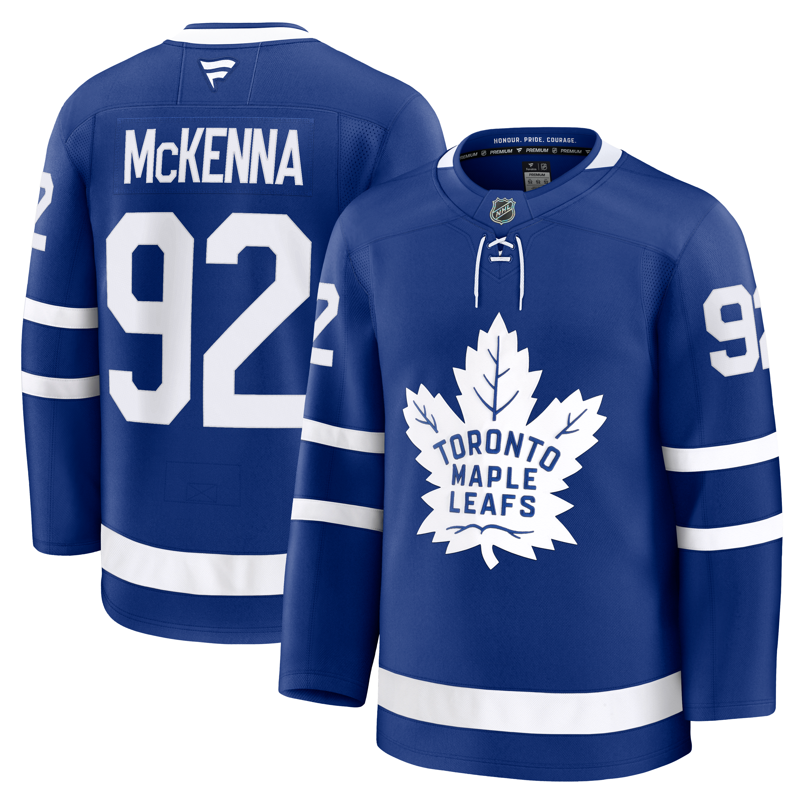 Men's Fanatics Gavin McKenna Blue Toronto Maple Leafs Home Premium Jersey