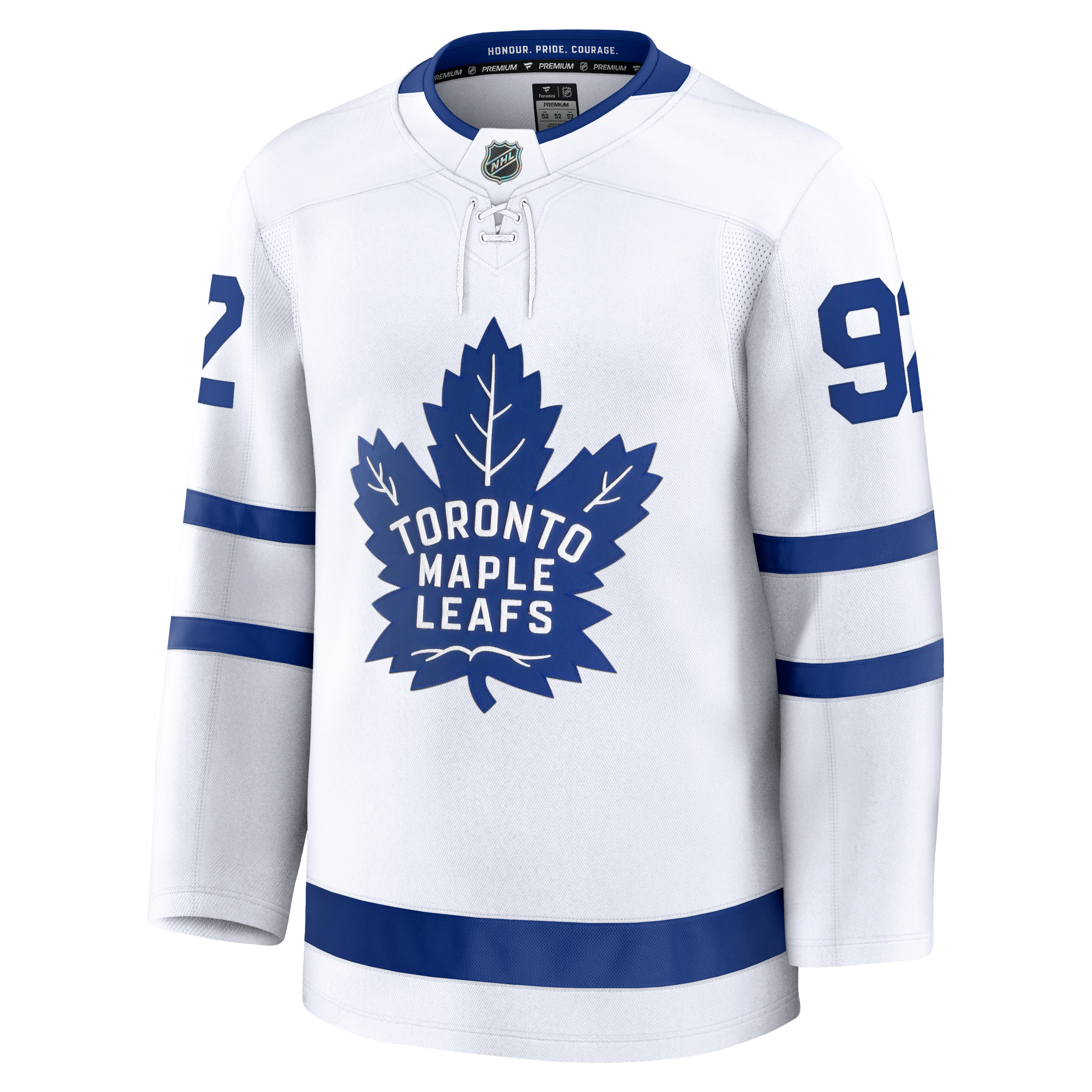 Maillot premium extérieur blanc Gavin McKenna des Maple Leafs de Toronto (Fanatics) pour homme