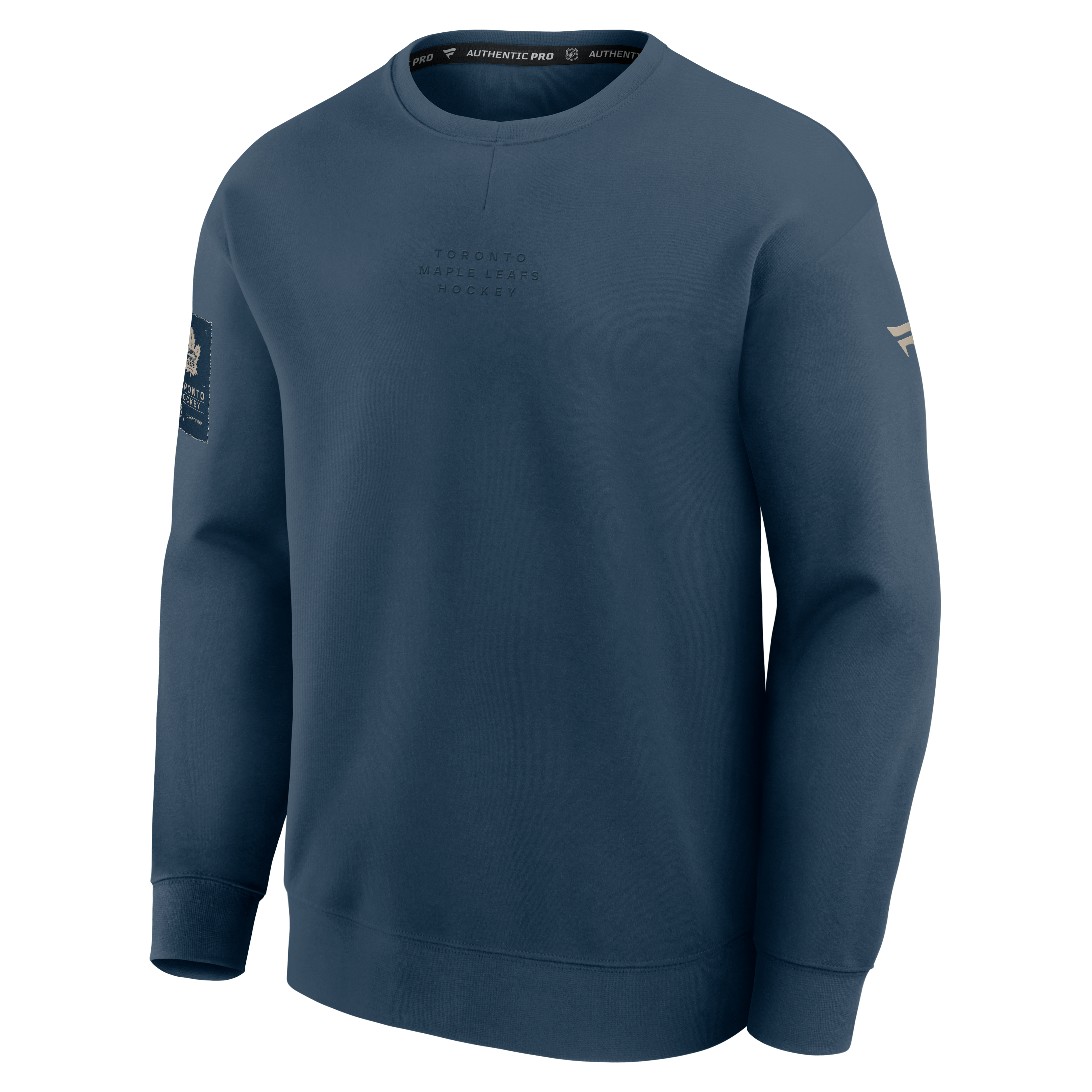 Sweat-shirt authentique Pro Road Tri-Blend bleu marine des Maple Leafs de Toronto Fanatics pour homme
