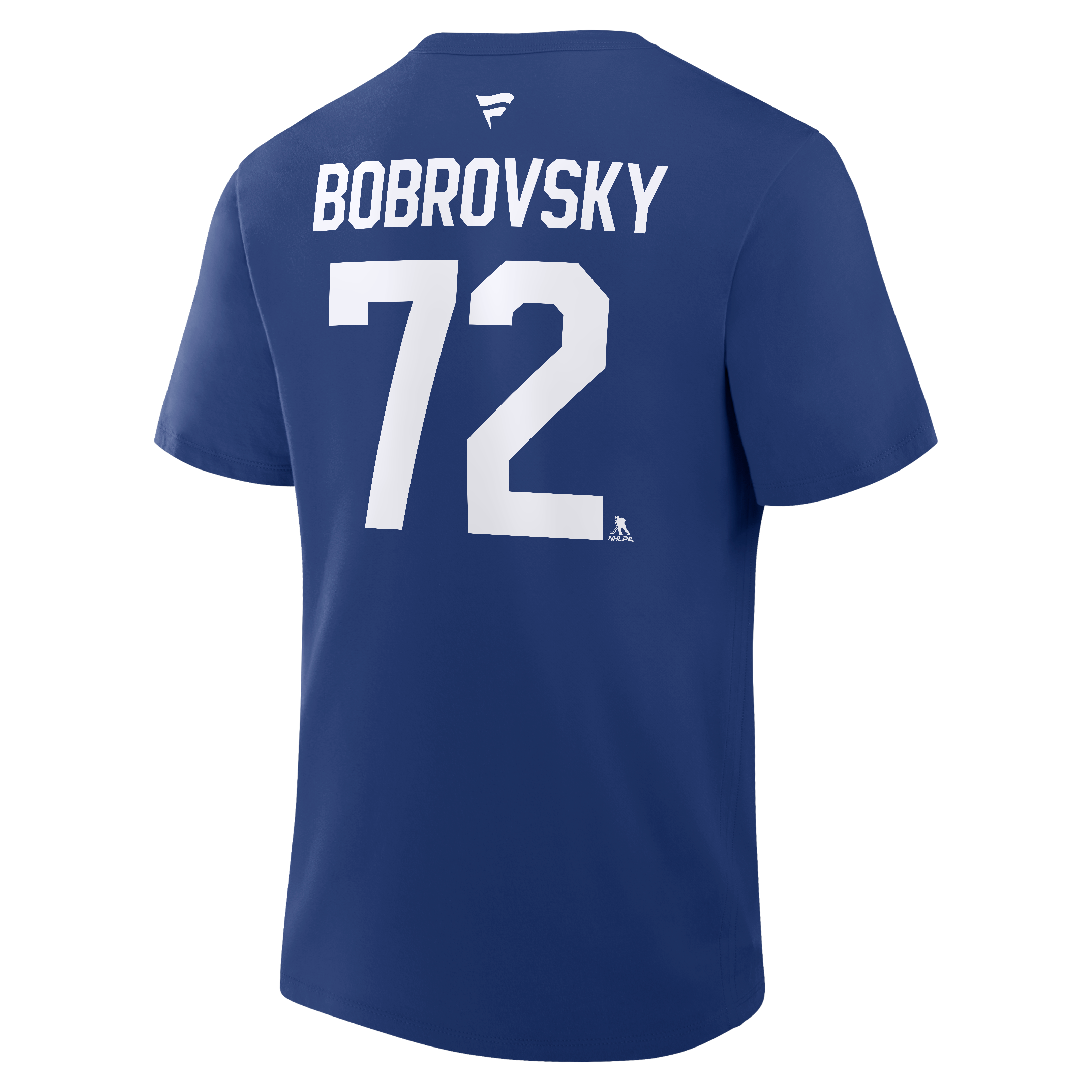T-shirt authentique Fanatics Sergei Bobrovsky bleu des Maple Leafs de Toronto avec nom et numéro superposés