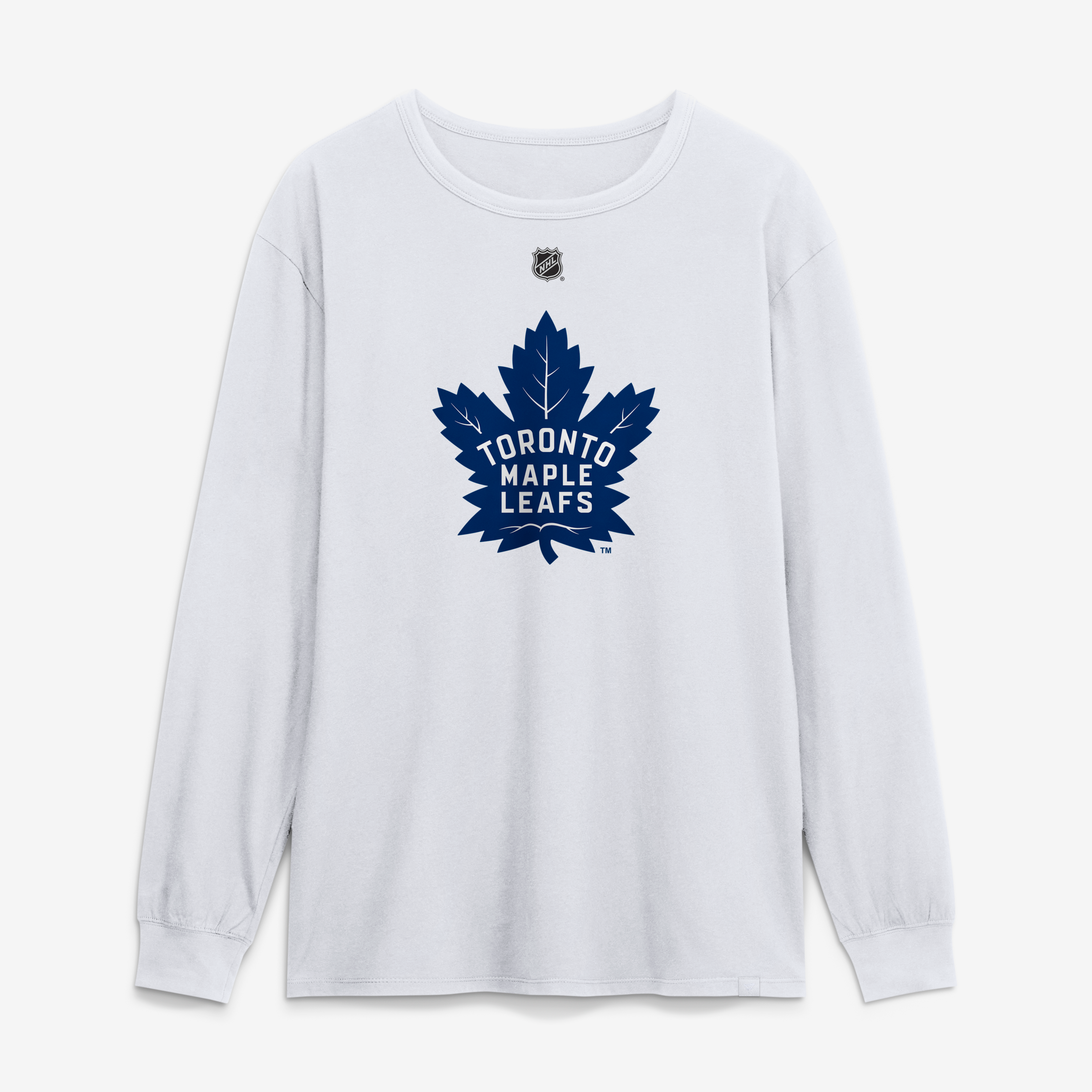 T-shirt à manches longues authentique Fanatics Sergei Bobrovsky blanc des Maple Leafs de Toronto, avec nom et numéro superposés