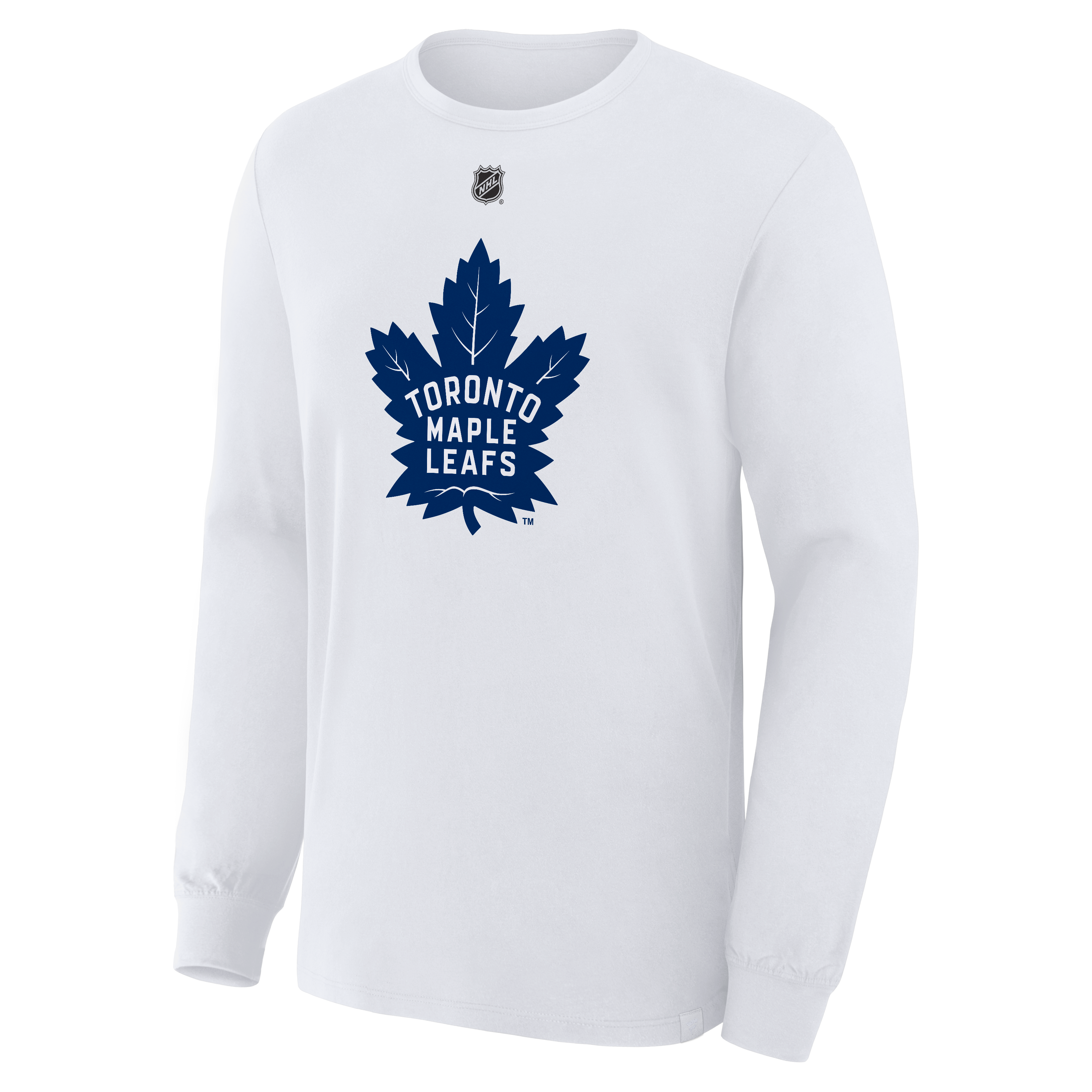 T-shirt à manches longues authentique Fanatics Sergei Bobrovsky blanc des Maple Leafs de Toronto, avec nom et numéro superposés
