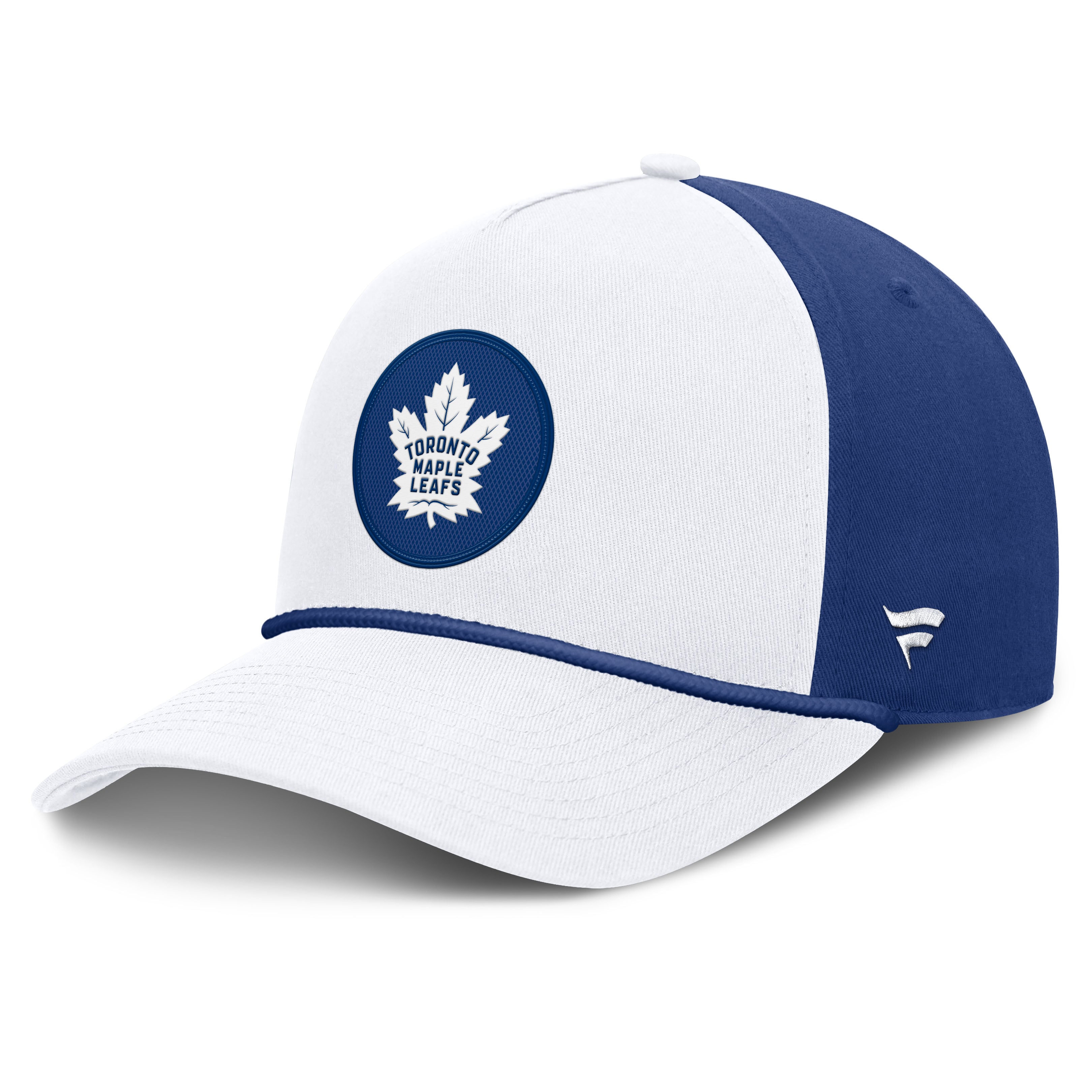 Men's Fanatics White/Blue Toronto Maple Leafs Authentic Pro Rink A-Frame Adjustable Hat