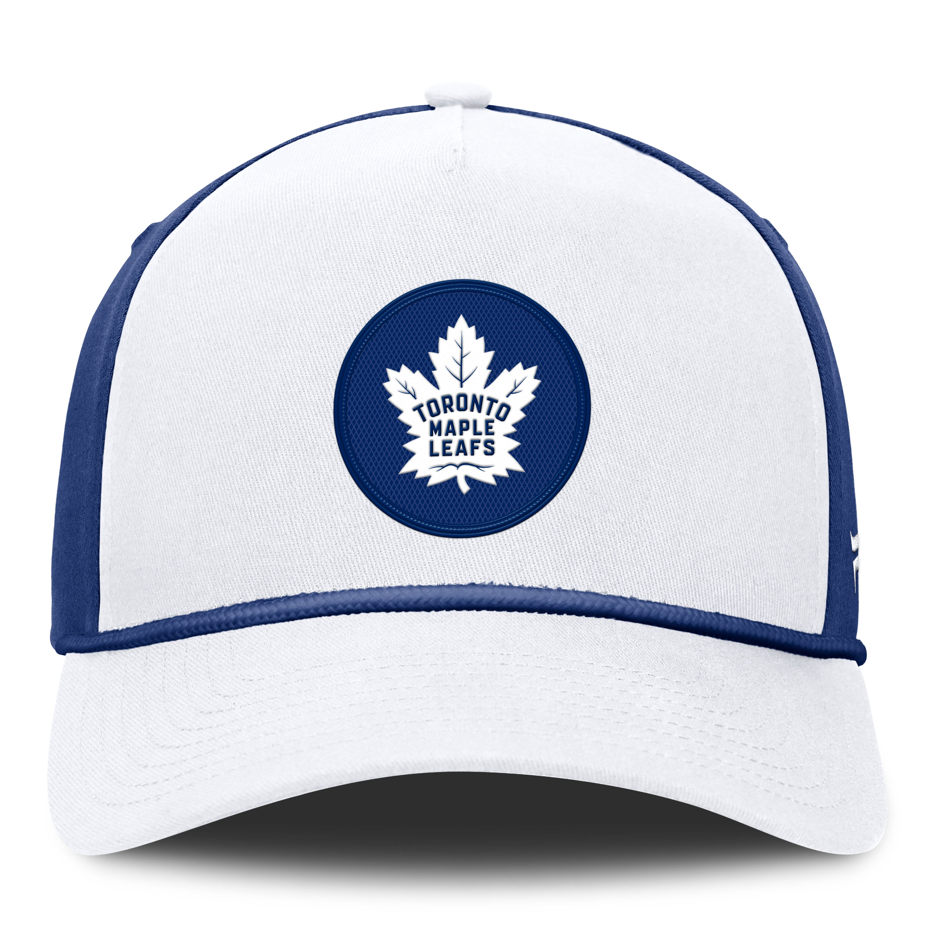 Men's Fanatics White/Blue Toronto Maple Leafs Authentic Pro Rink A-Frame Adjustable Hat