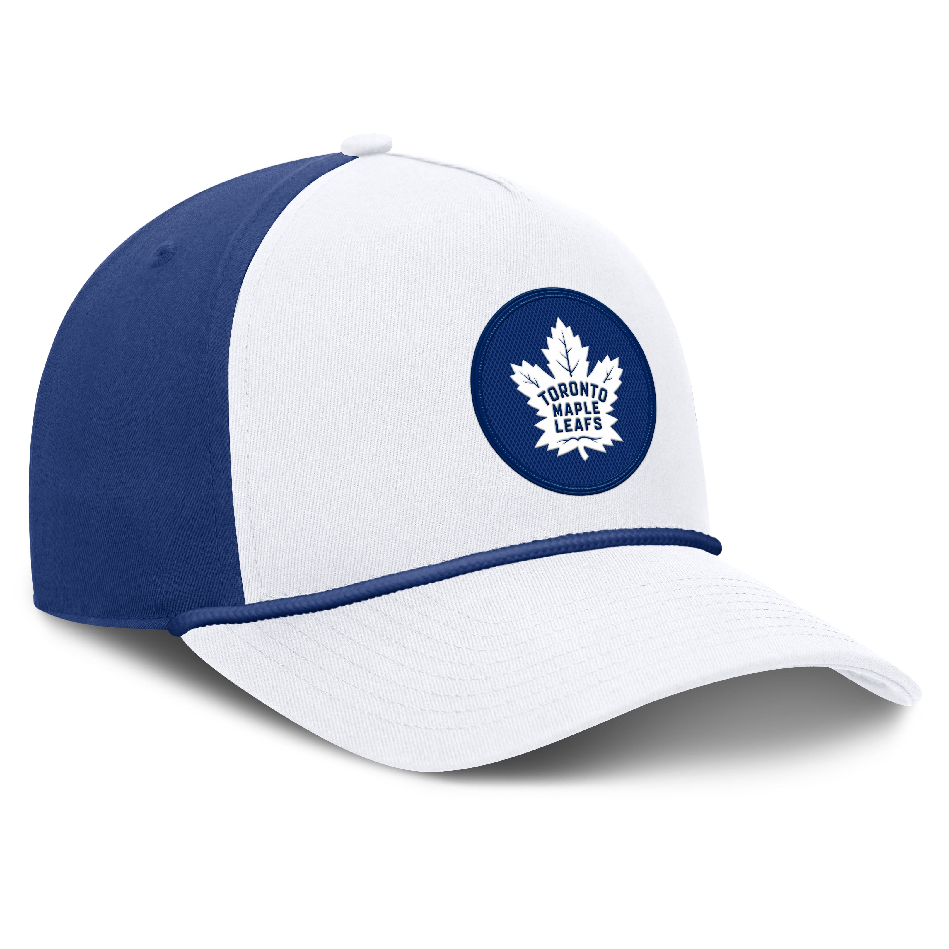 Men's Fanatics White/Blue Toronto Maple Leafs Authentic Pro Rink A-Frame Adjustable Hat