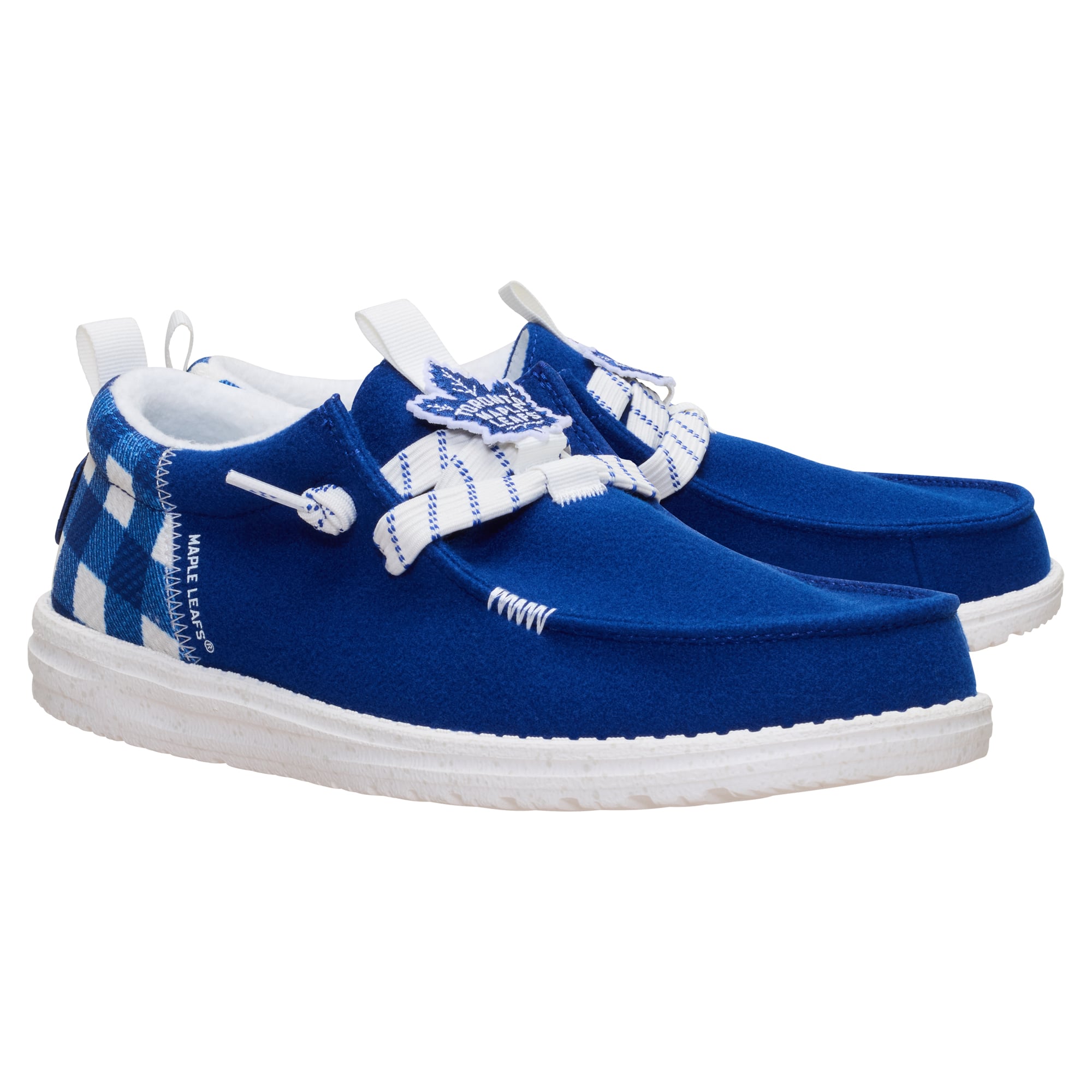 Chaussures décontractées à enfiler pour hommes Hey Dude Blue Toronto Maple Leafs Wally Funk