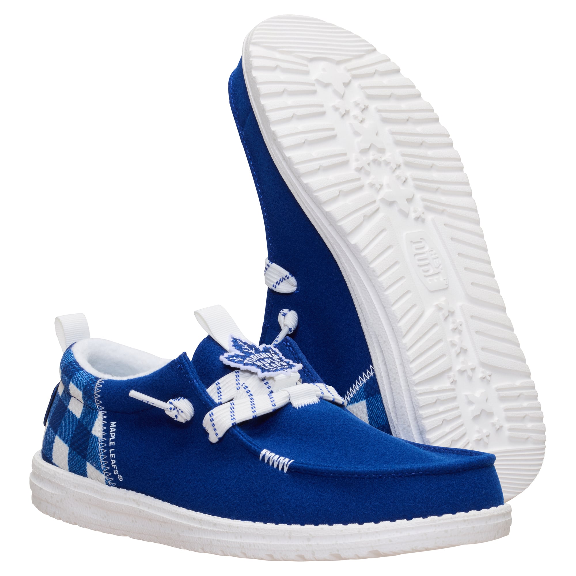 Chaussures décontractées à enfiler pour hommes Hey Dude Blue Toronto Maple Leafs Wally Funk