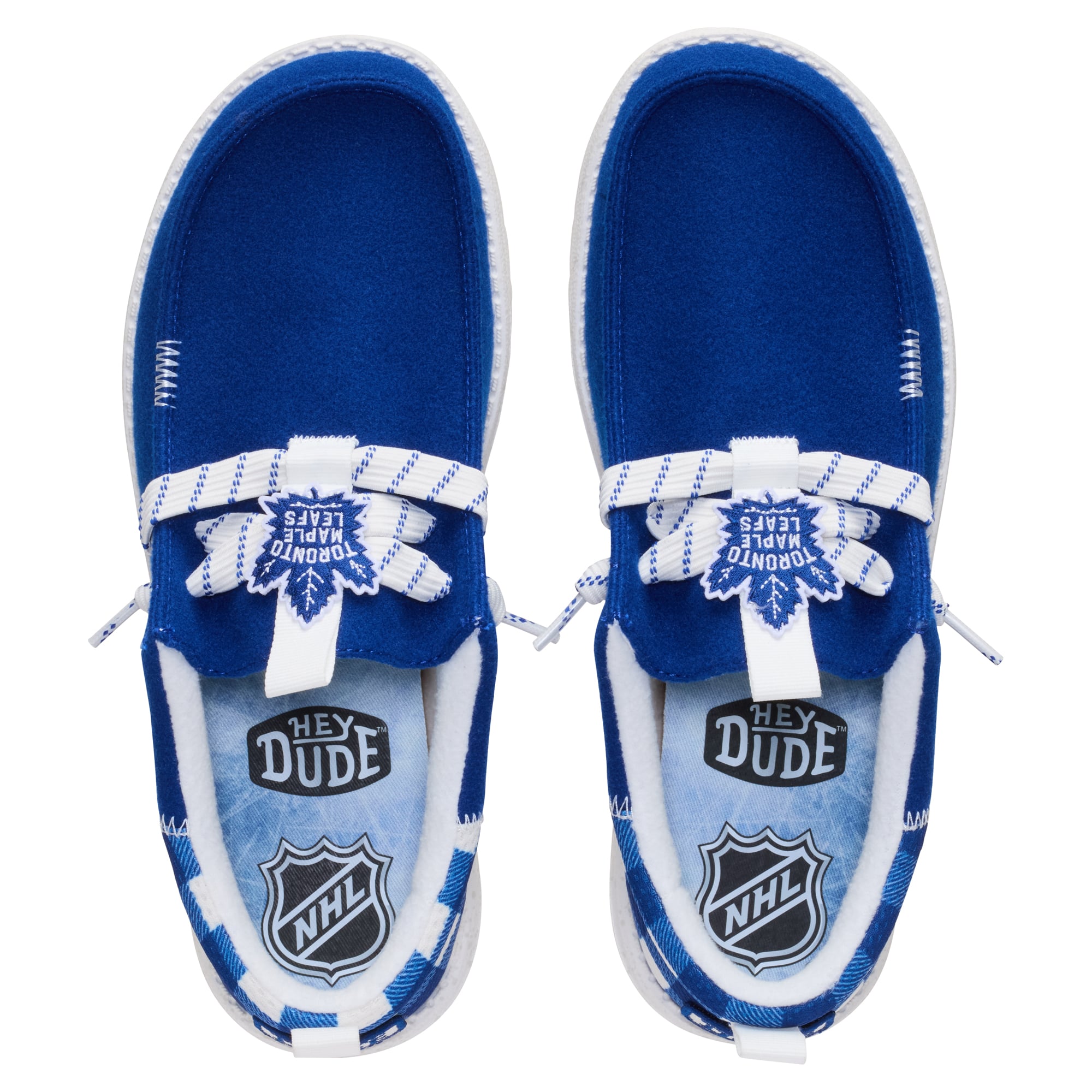 Chaussures décontractées à enfiler pour hommes Hey Dude Blue Toronto Maple Leafs Wally Funk