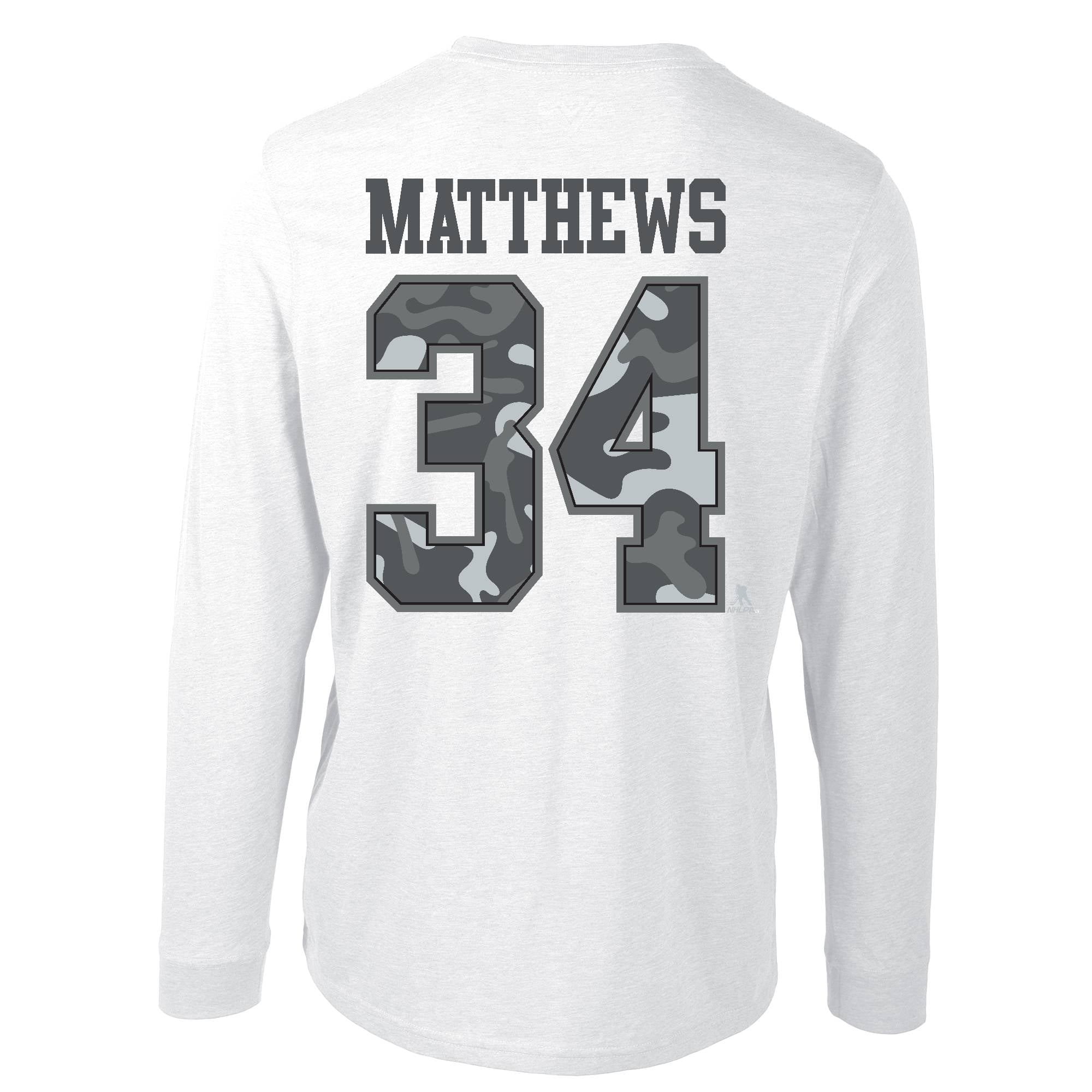 Men's Levelwear Auston Matthews White Toronto Maple Leafs Oscar Long Sleeve T-Shirt