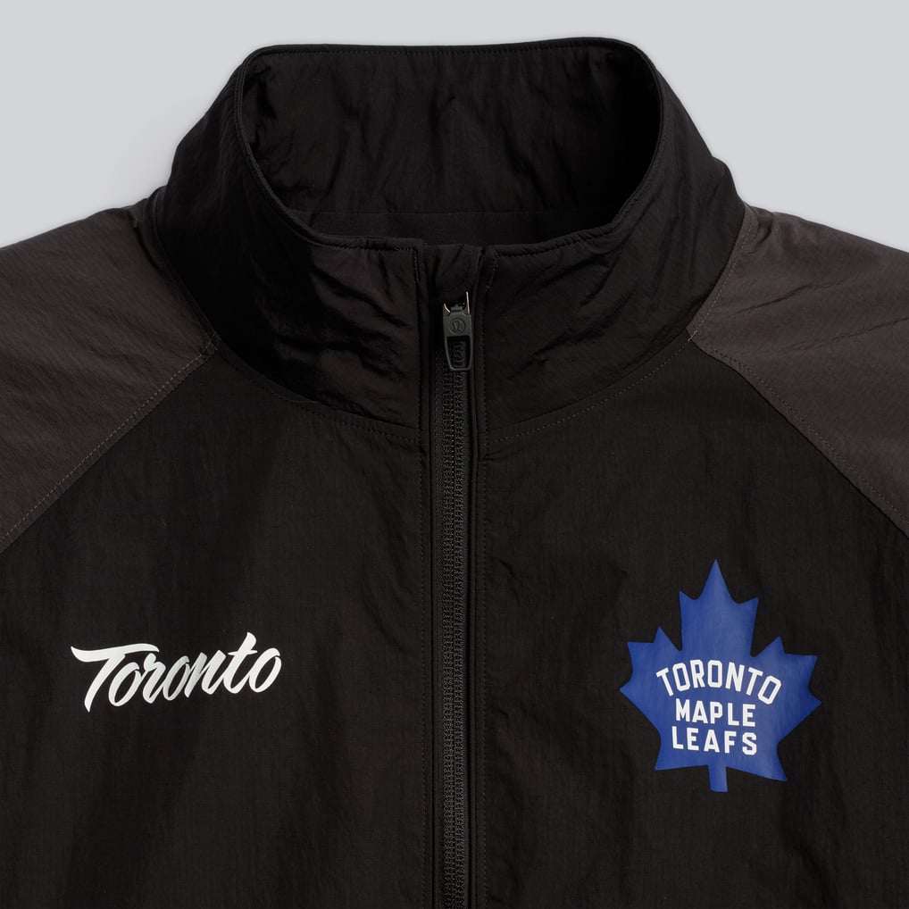 Men's Toronto Maple Leafs lululemon Black Nylon Track Jacket