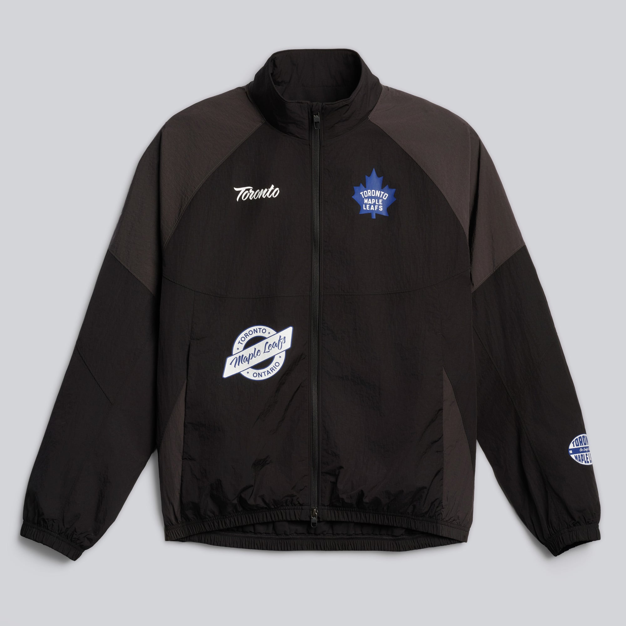 Men's Toronto Maple Leafs lululemon Black Nylon Track Jacket