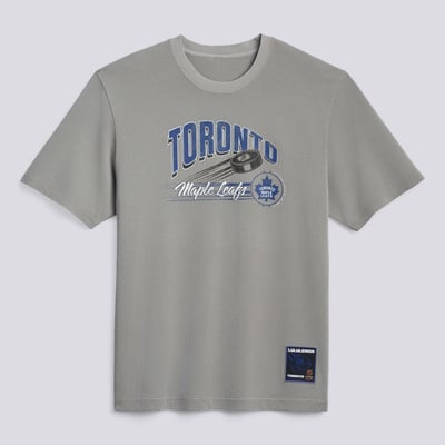 Men's Toronto Maple Leafs lululemon Dilute Wash Pavement Grey Heavyweight Cotton T-Shirt