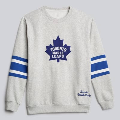 Men's Toronto Maple Leafs lululemon Heathered Core Ultra Light Grey Steady State Retro Crew Sweatshirt