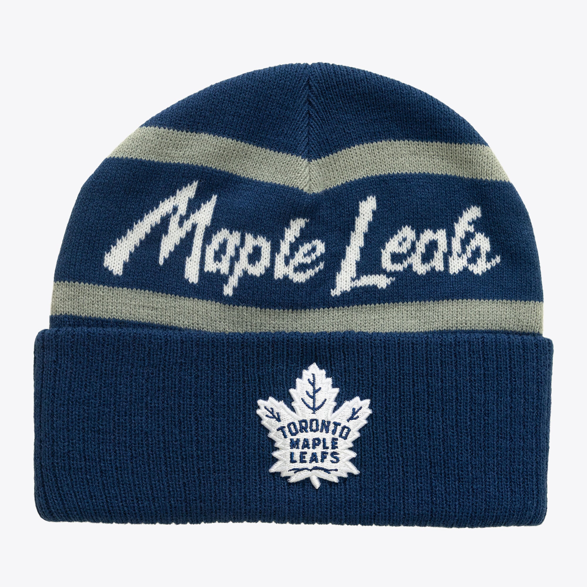 Bonnet à revers Mitchell & Ness bleu pour homme, à l'effigie de l'entraîneur-chef des Maple Leafs de Toronto.