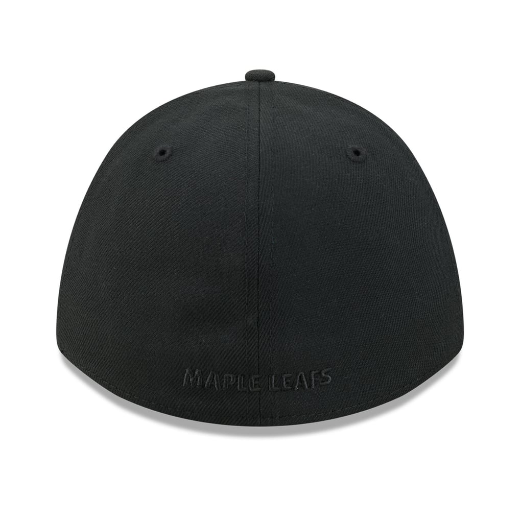 Men's Toronto Maple Leafs New Era Black 39THIRTY M-Crown Stretch Hat