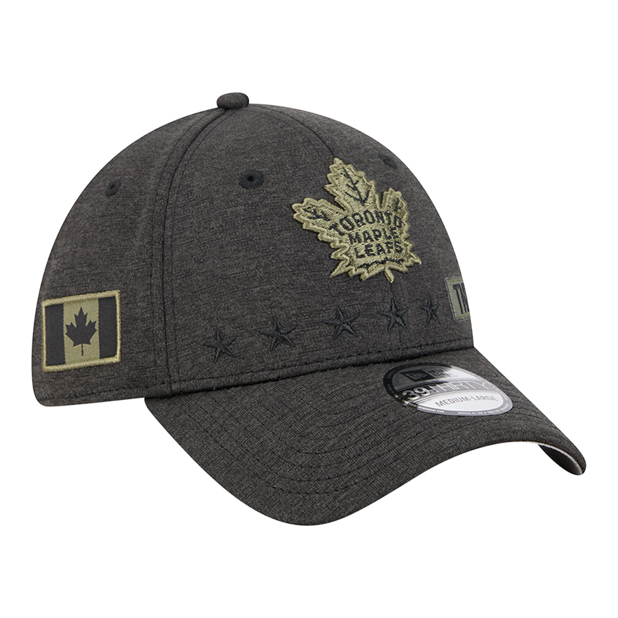 Casquette extensible New Era Stealth Mode Flex 39Thirty noire pour homme, Toronto Maple Leafs