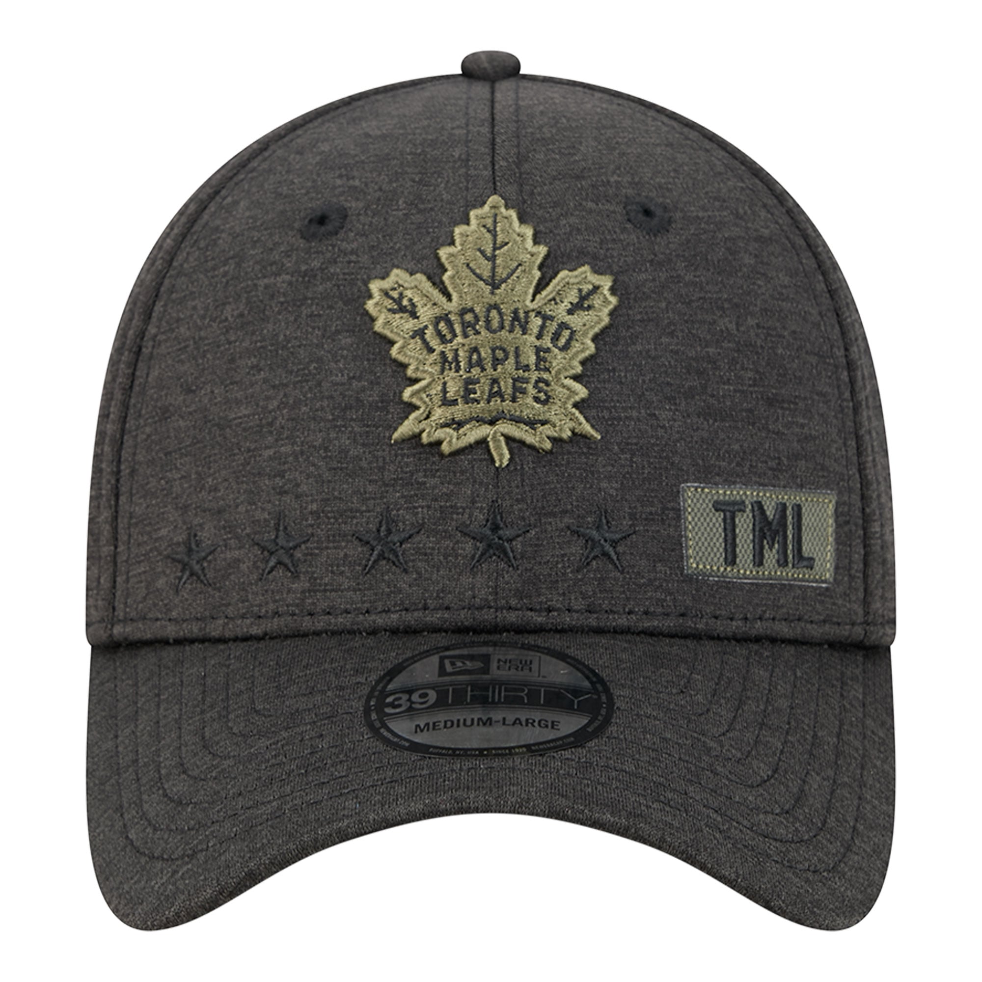 Casquette extensible New Era Stealth Mode Flex 39Thirty noire pour homme, Toronto Maple Leafs
