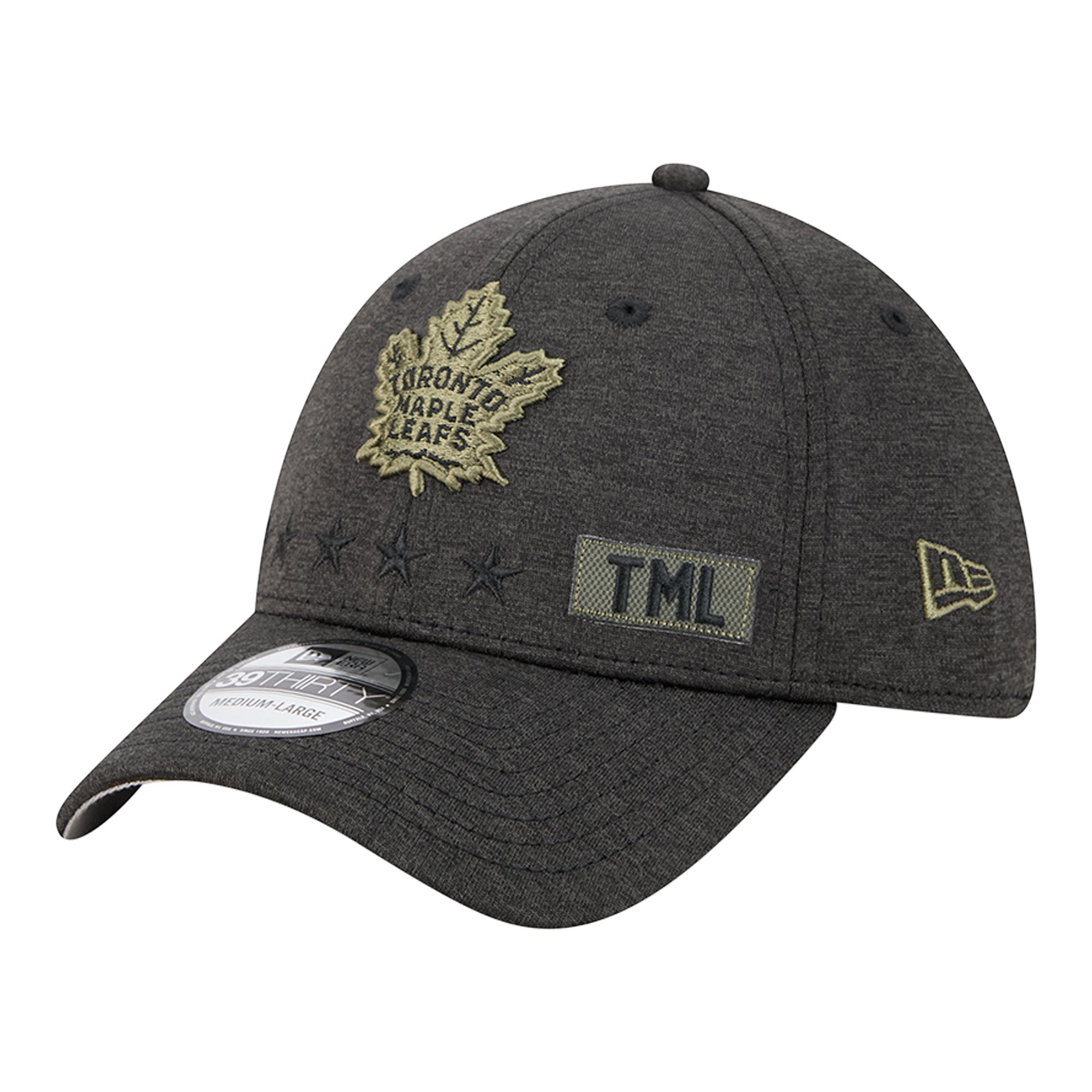 Casquette extensible New Era Stealth Mode Flex 39Thirty noire pour homme, Toronto Maple Leafs