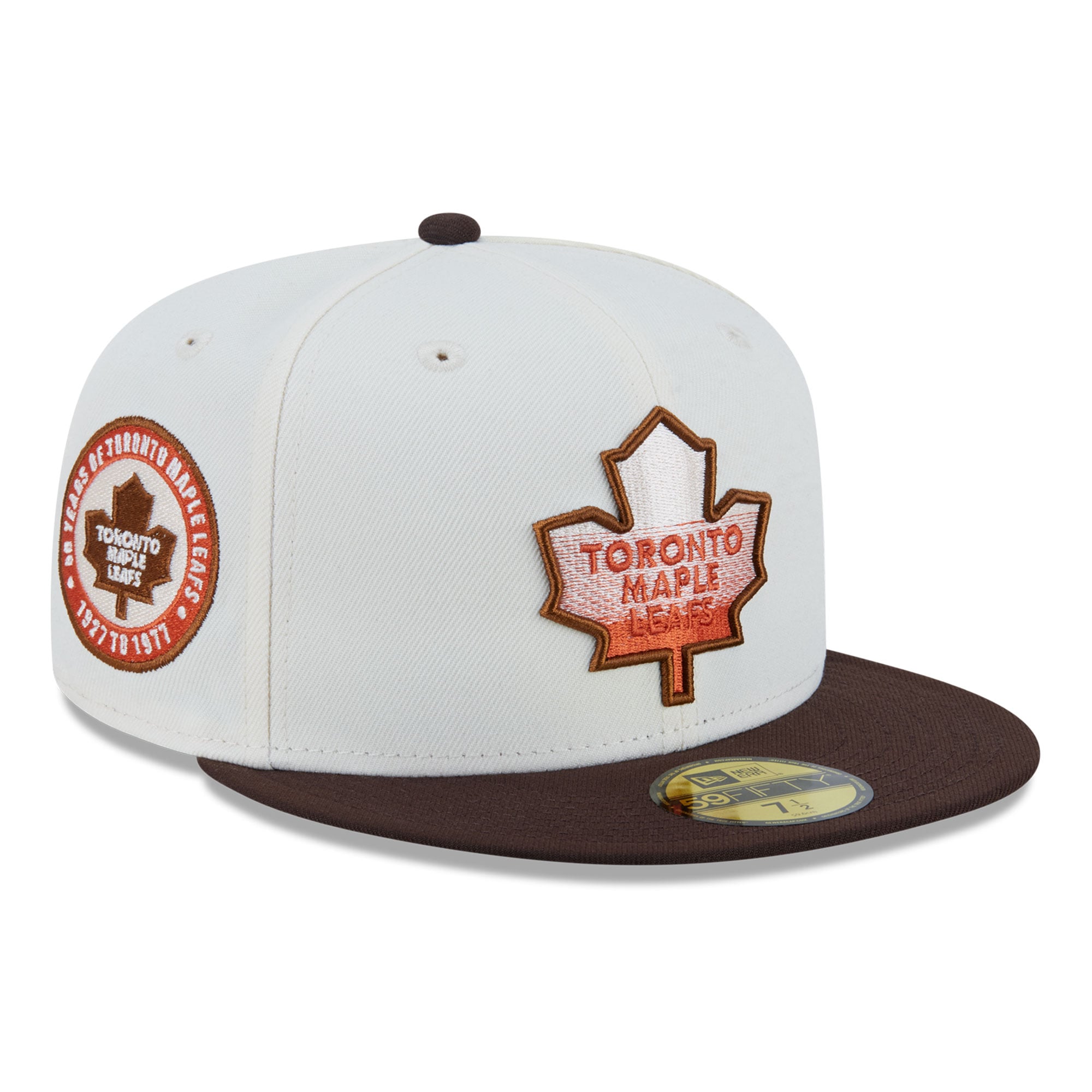 Men's New Era Cream Toronto Maple Leafs Pumpkin Spice 59FIFTY Fitted Hat